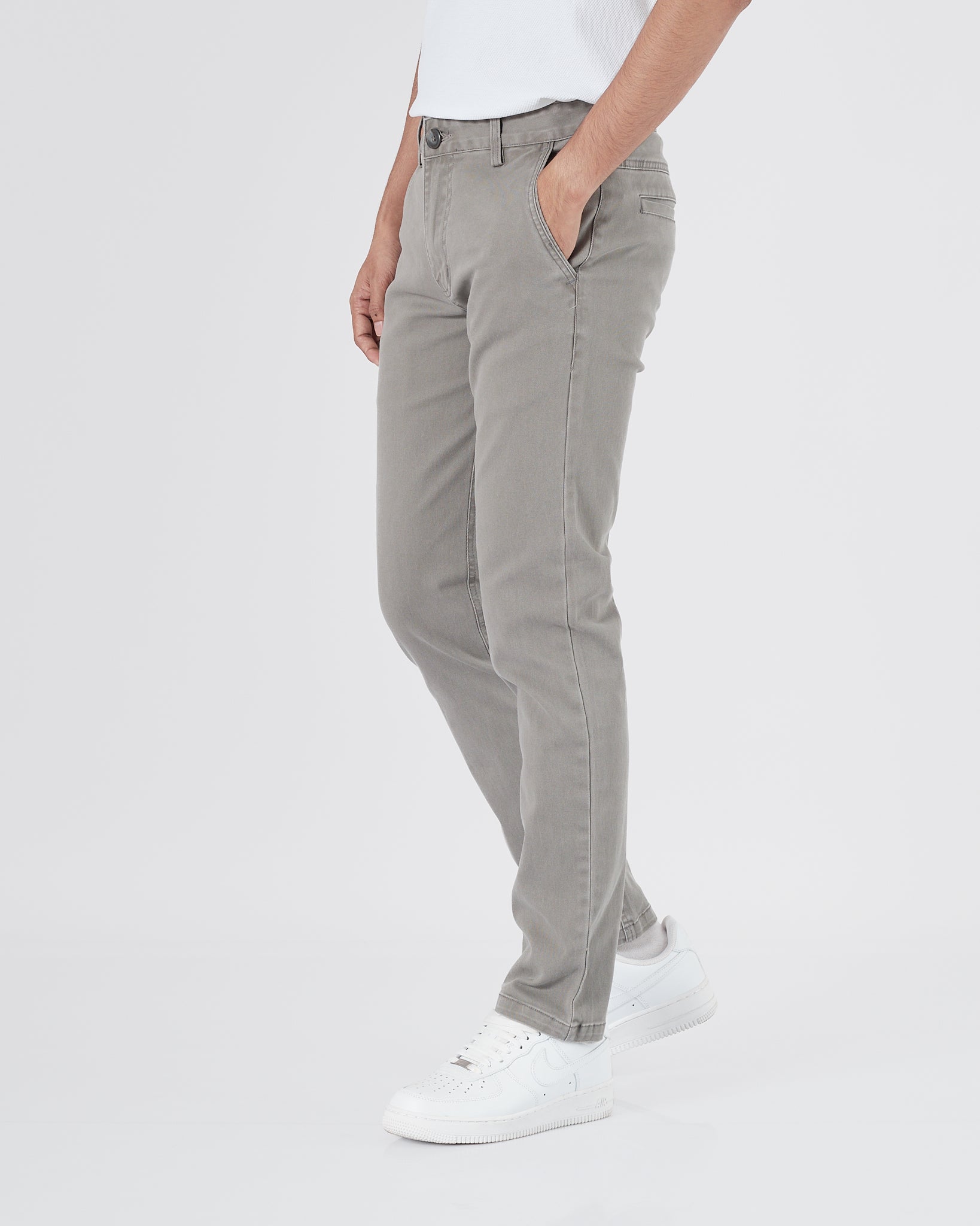 HUG Straight Fit Men Grey Khaki Pants 25.90