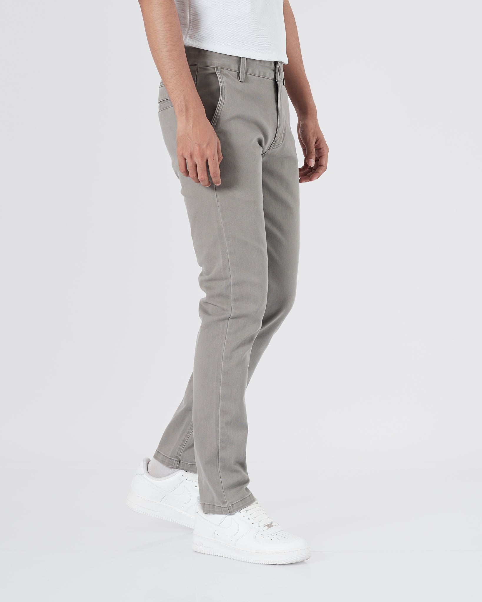 HUG Straight Fit Men Grey Khaki Pants 25.90