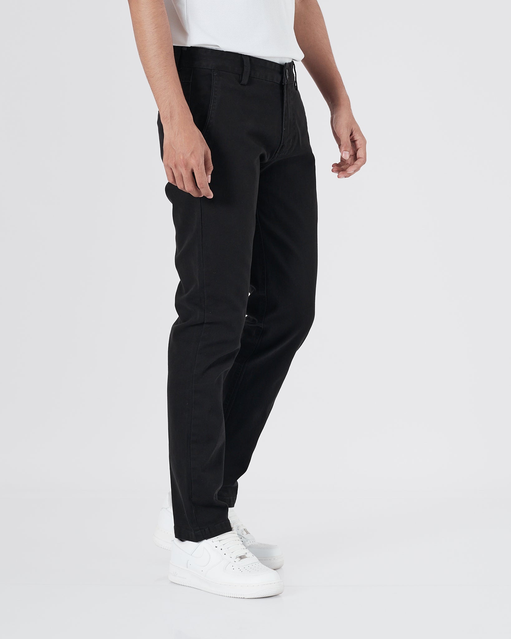 HUG Straight Fit Men Black Khaki Pants 25.90
