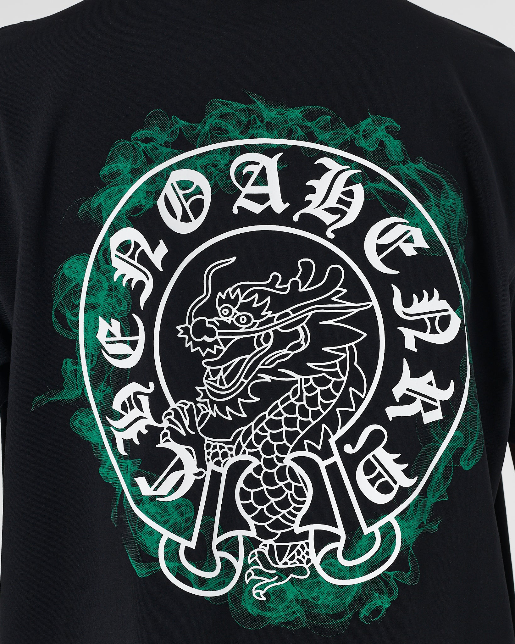 CH Front Back Dragon Printed Men Black T-Shirt 15.90