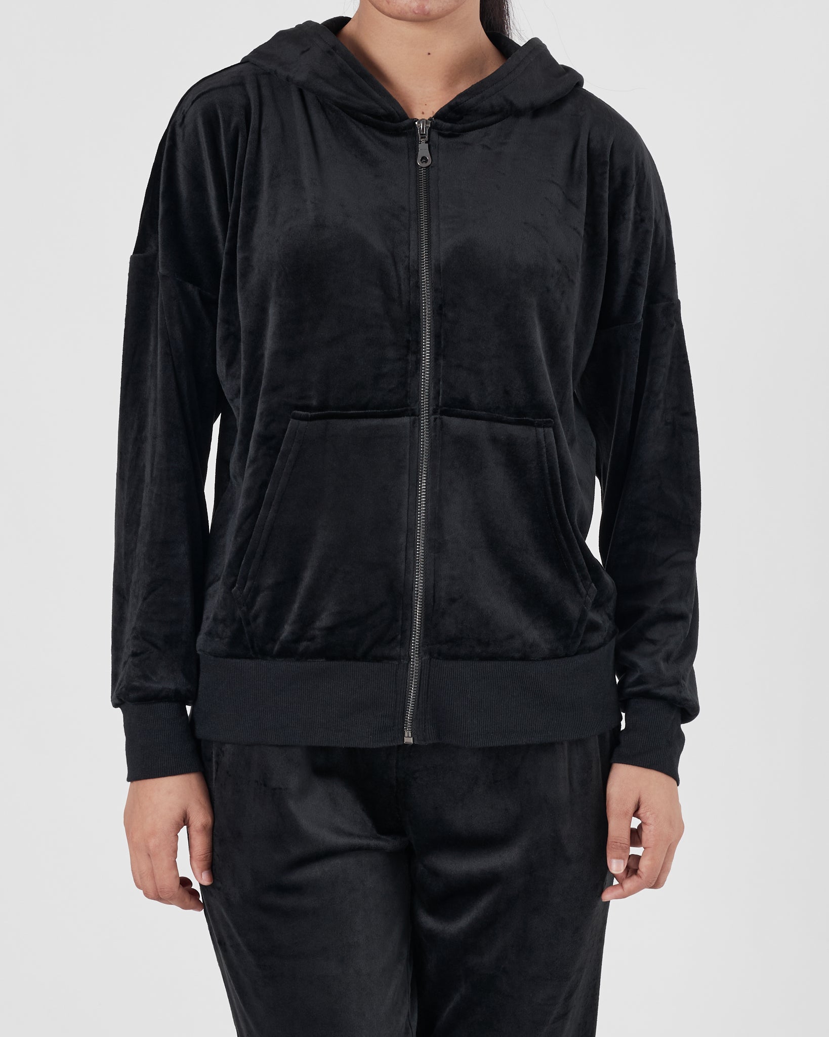 Velvet Lady Black Hoodie + Jogger 2 Piece Outfit 20.90
