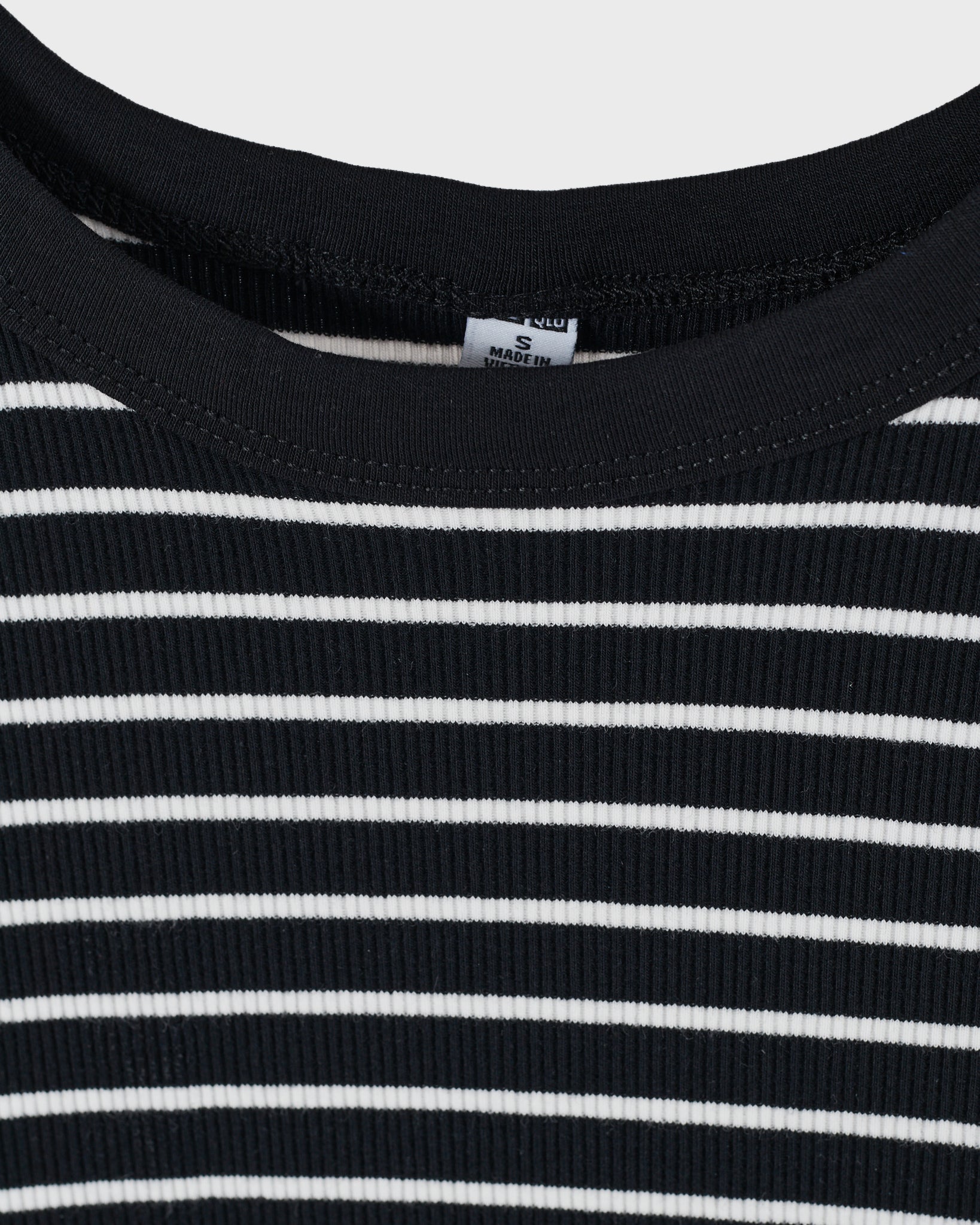 UNI Striped Lady Black Tank Top 10.90