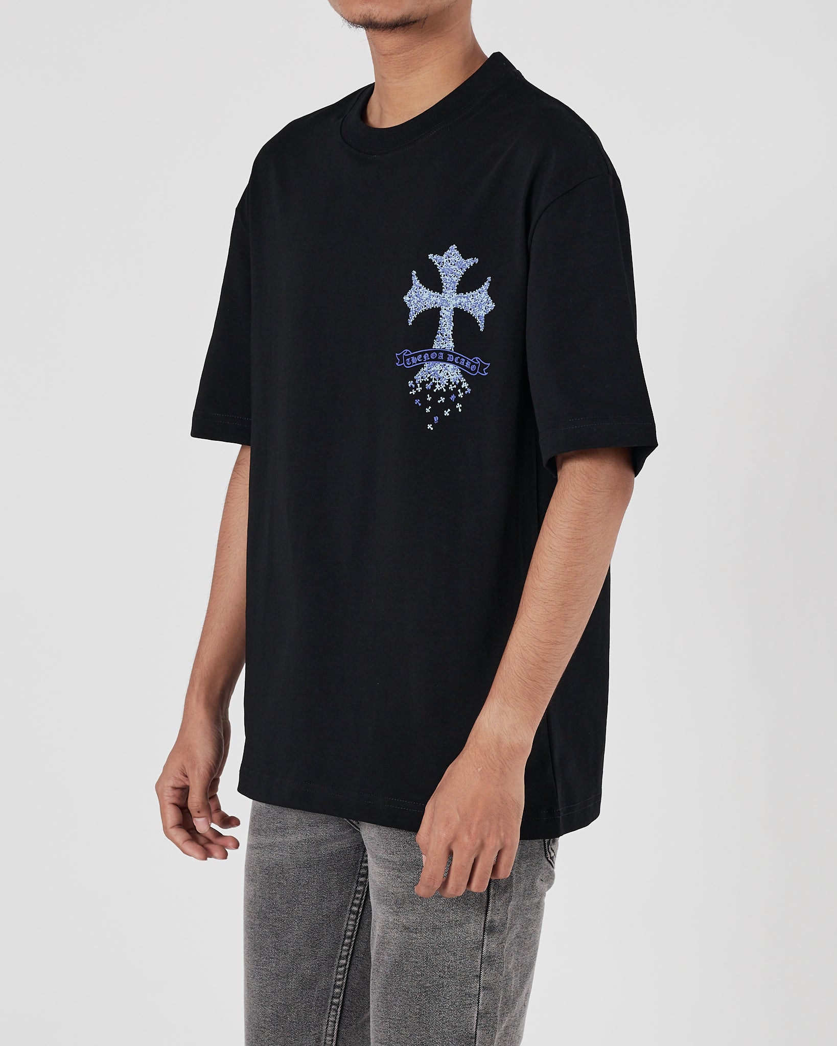 CH Blue Cross Back Logo Men Black T-Shirt 19.90