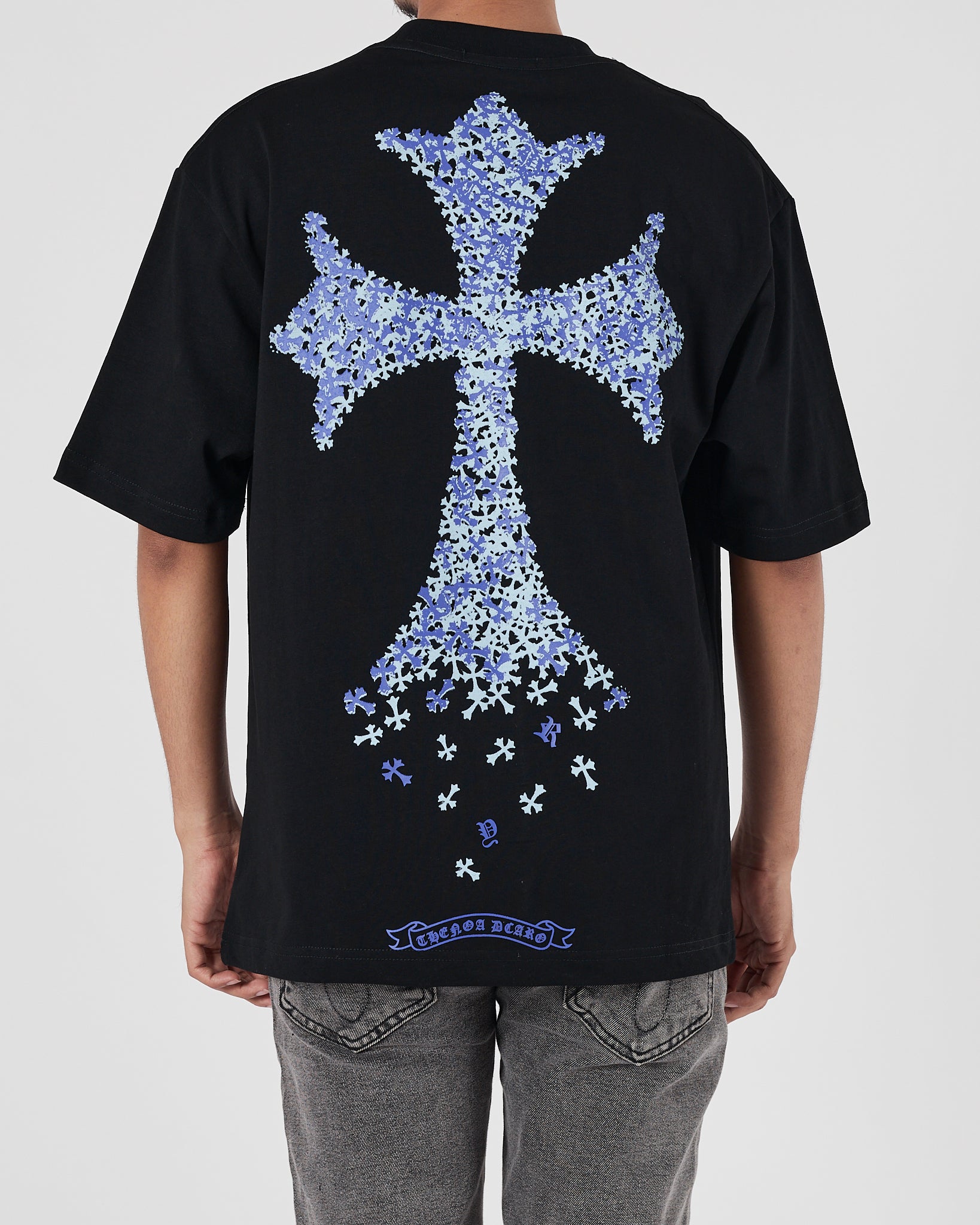 CH Blue Cross Back Logo Men Black T-Shirt 19.90