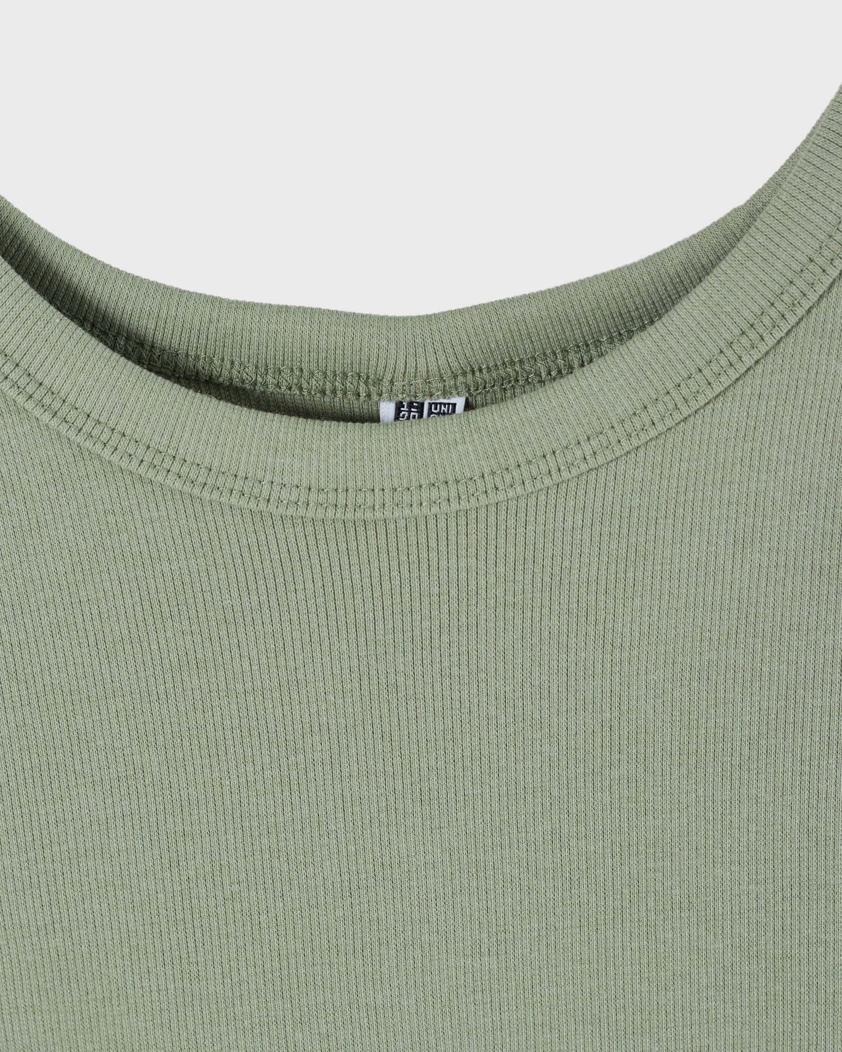 UNI Plain Color Lady Green Tank Top 10.90