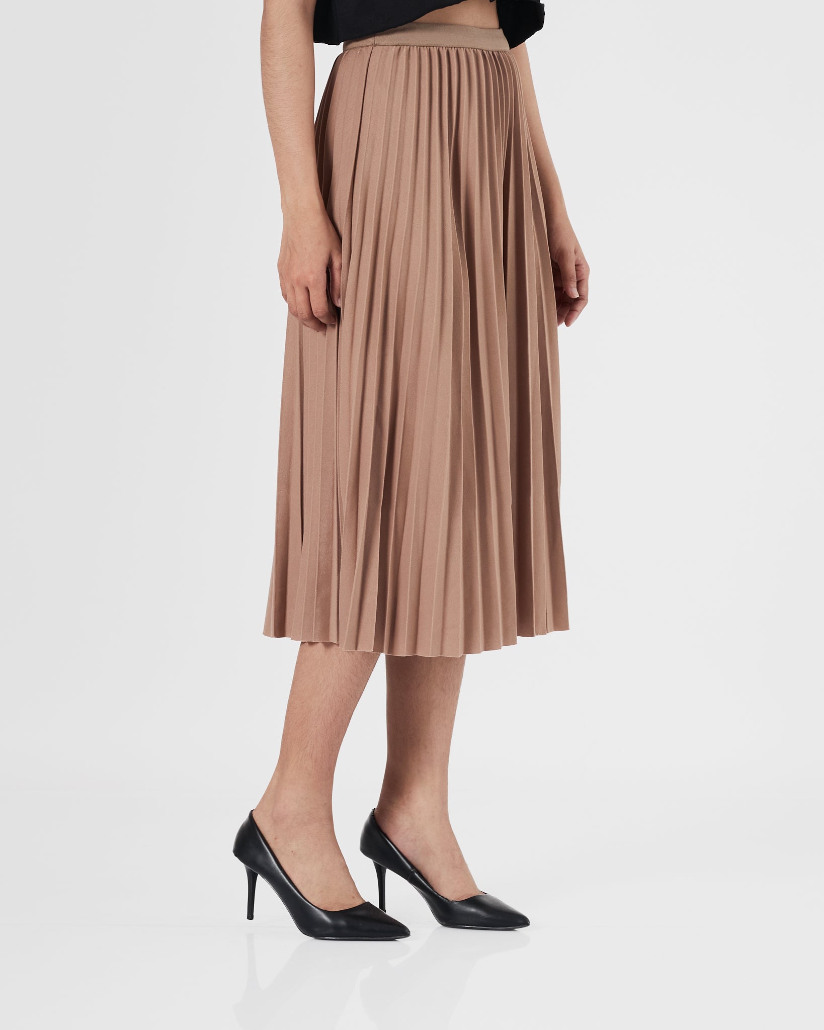Pleated Lady Brown Skirts 15.90