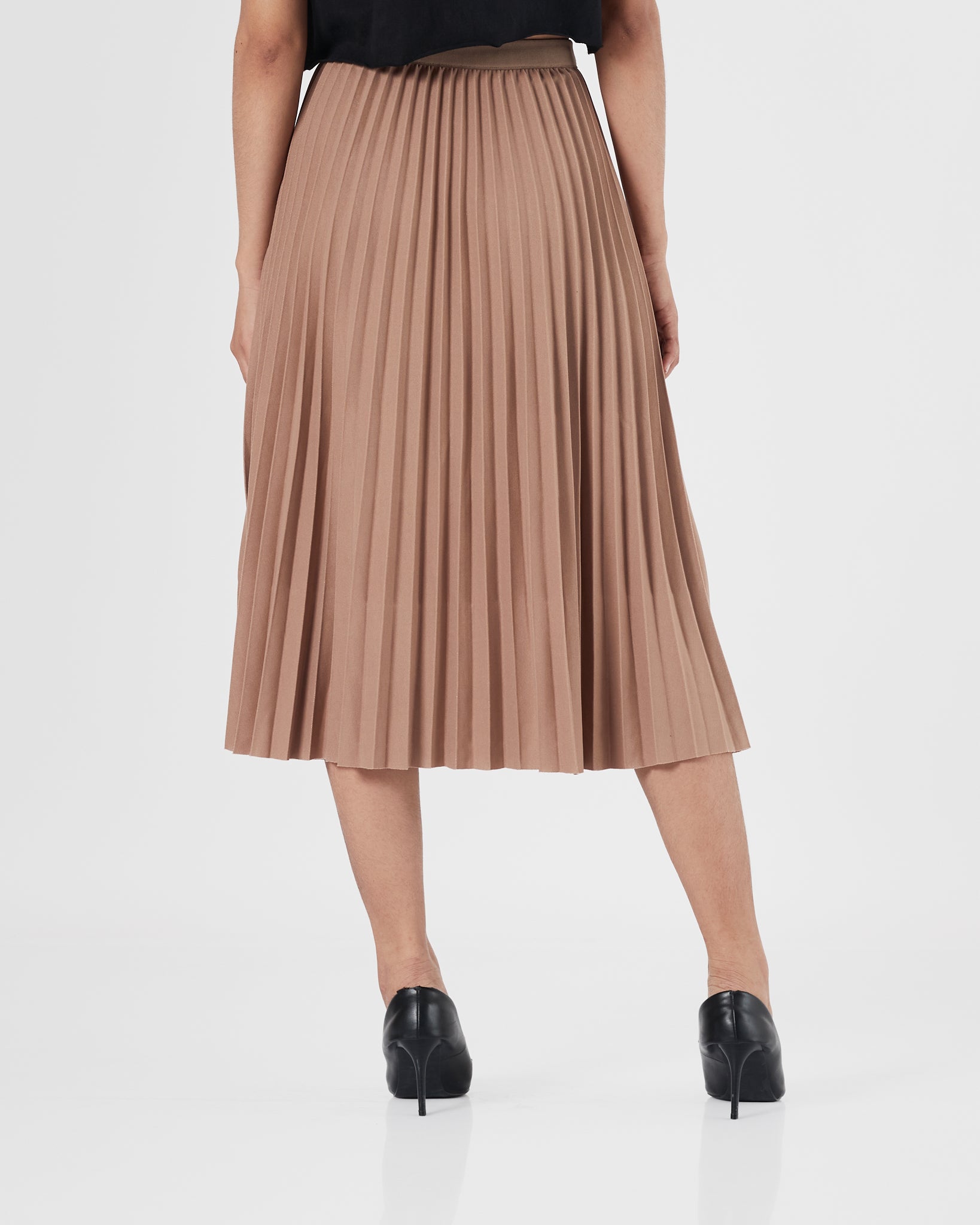 Pleated Lady Brown Skirts 15.90