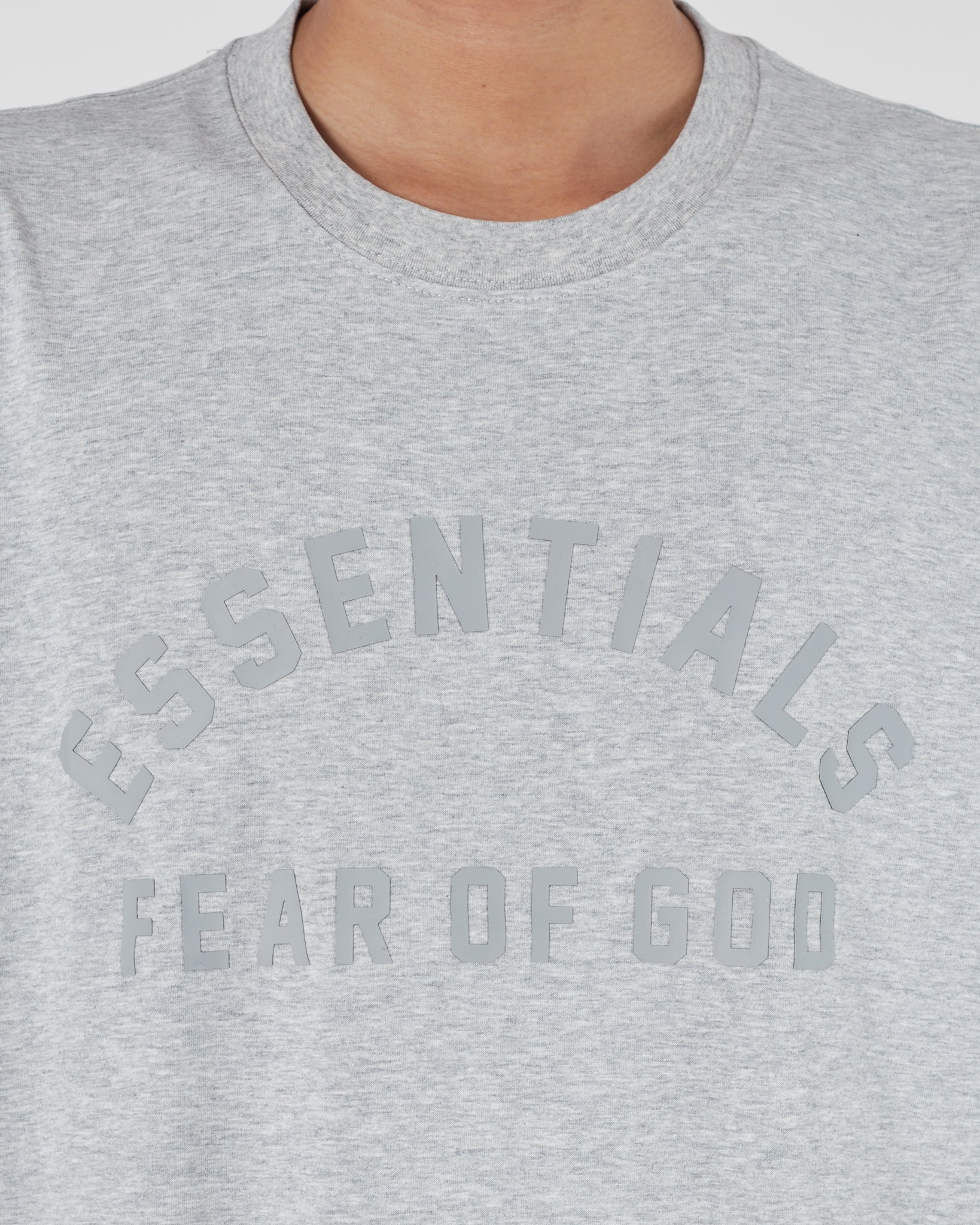 ESS Logo Printed Men Grey T-Shirt 16.90