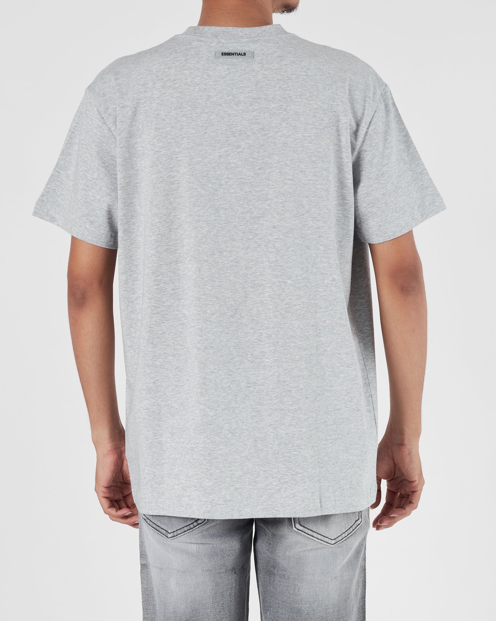 ESS Logo Printed Men Grey T-Shirt 16.90