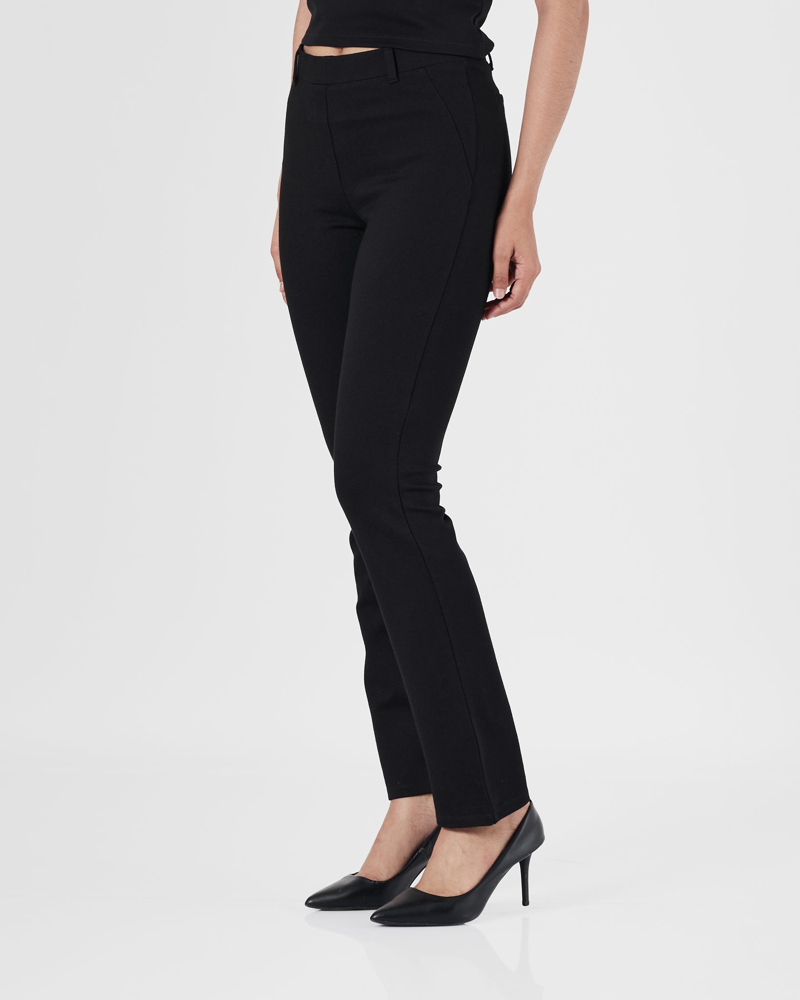 QIN Straight Fit Lady Black Pants 14.90