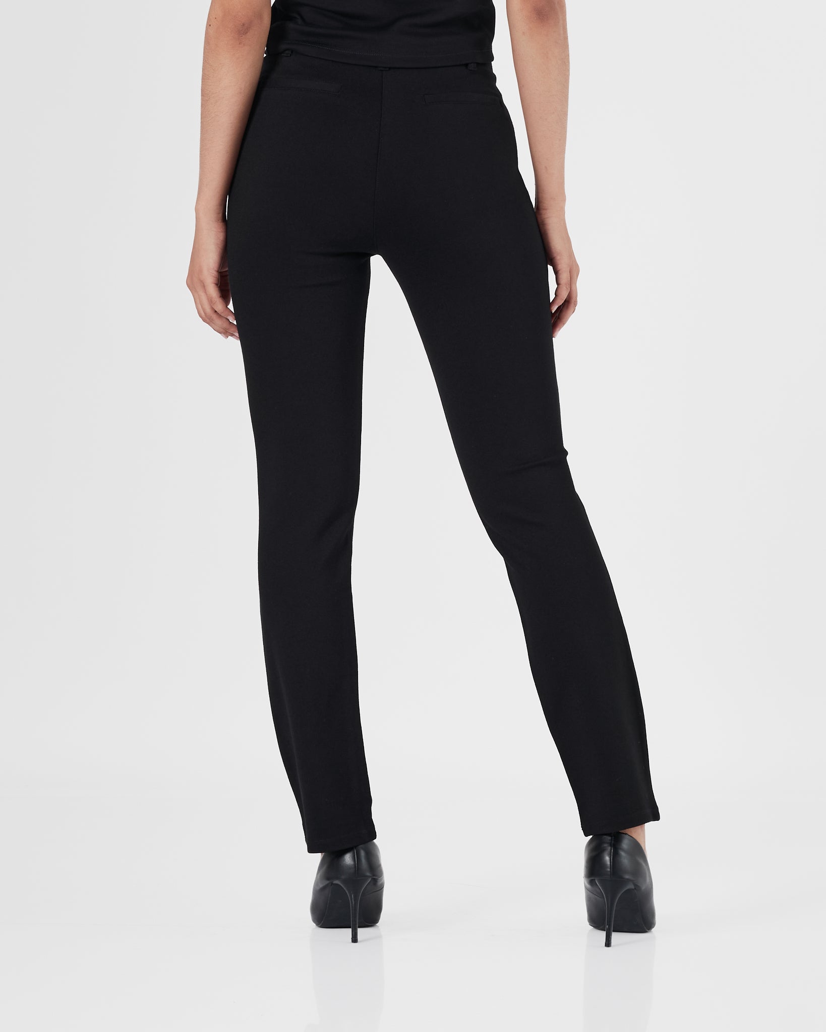 QIN Straight Fit Lady Black Pants 14.90