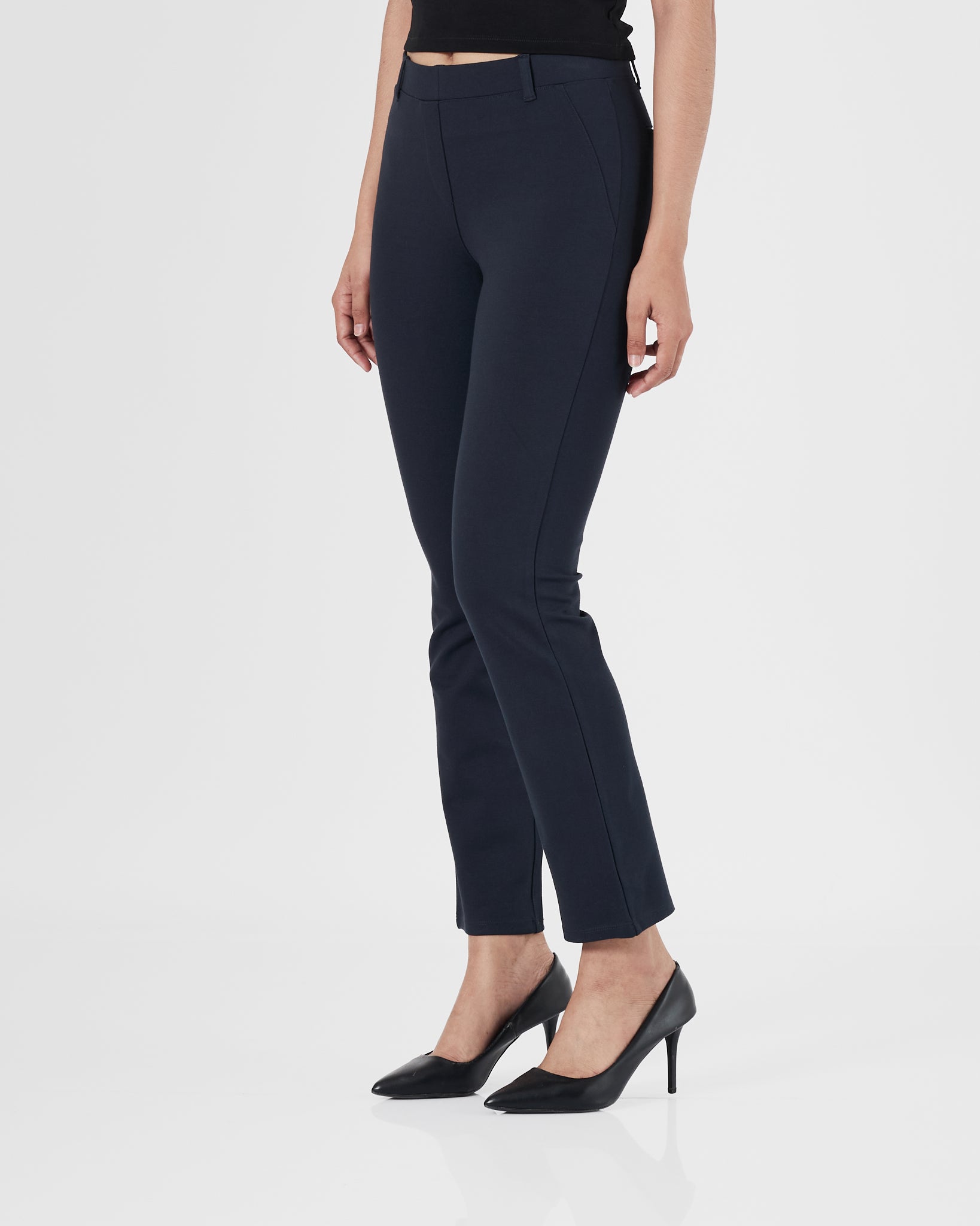 QIN Straight Fit Lady Blue Pants 14.90