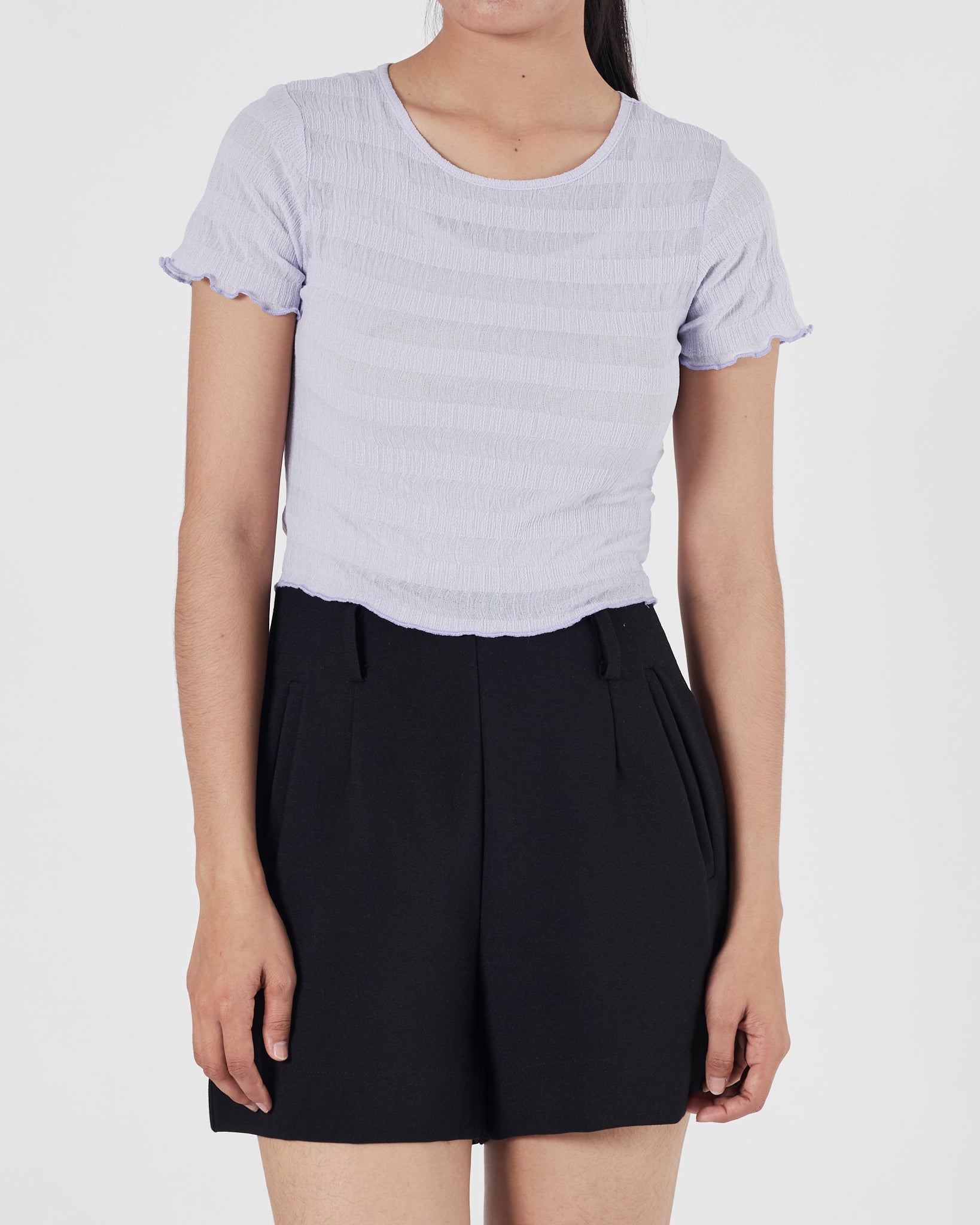 UNI Ruffle Lady Purple T-Shirt 11.90