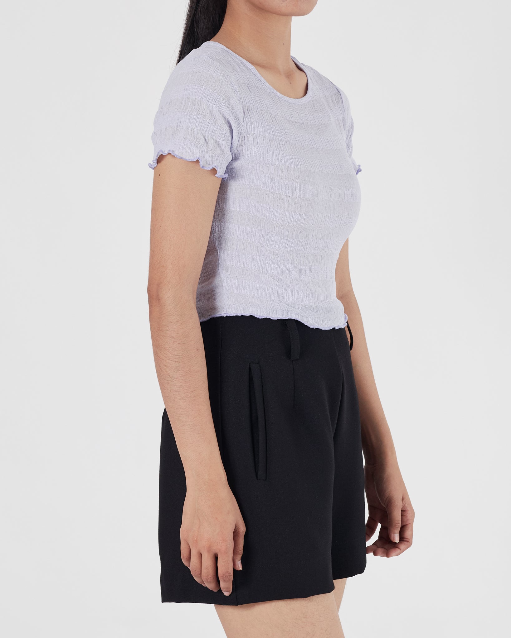 UNI Ruffle Lady Purple T-Shirt 11.90