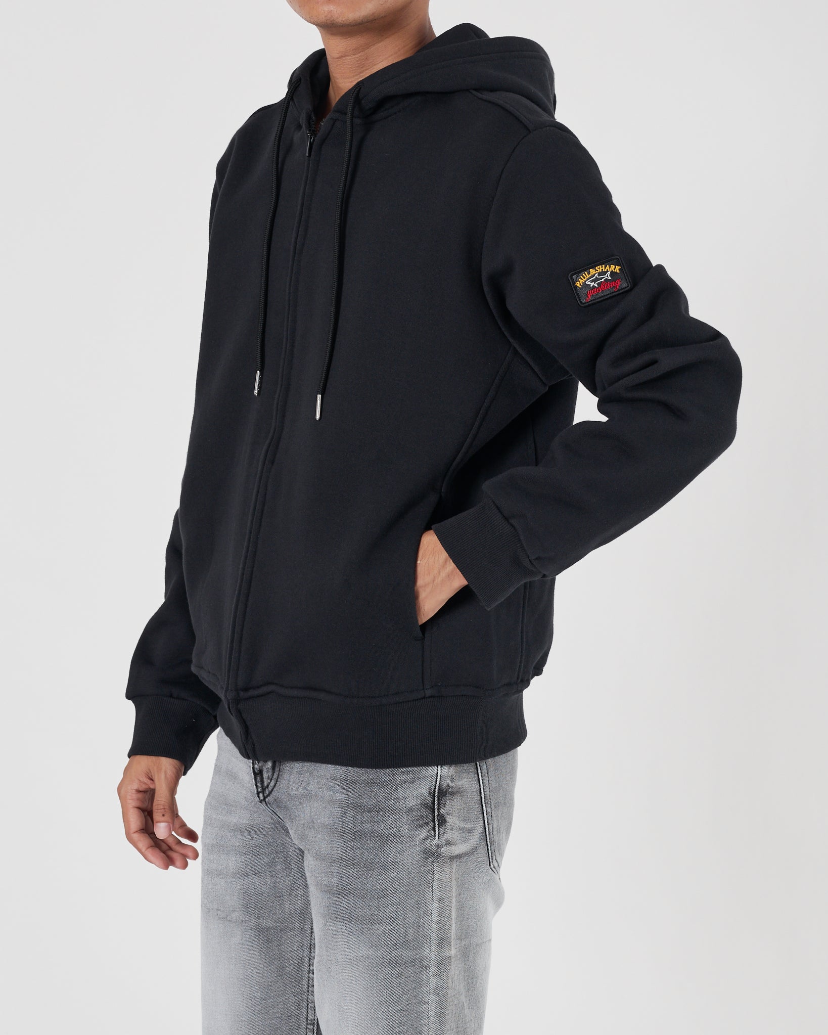 PSH Men Black Zipped Hoodie 25.90