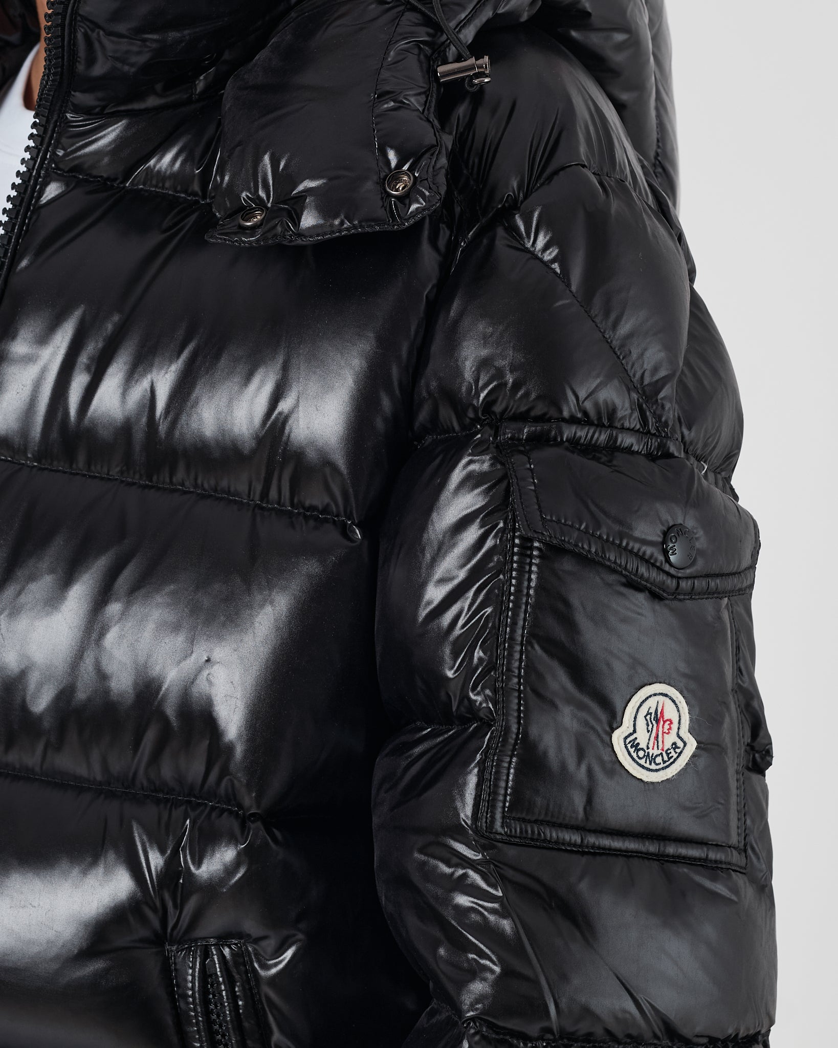 MON Puffy Men Black Jacket 179