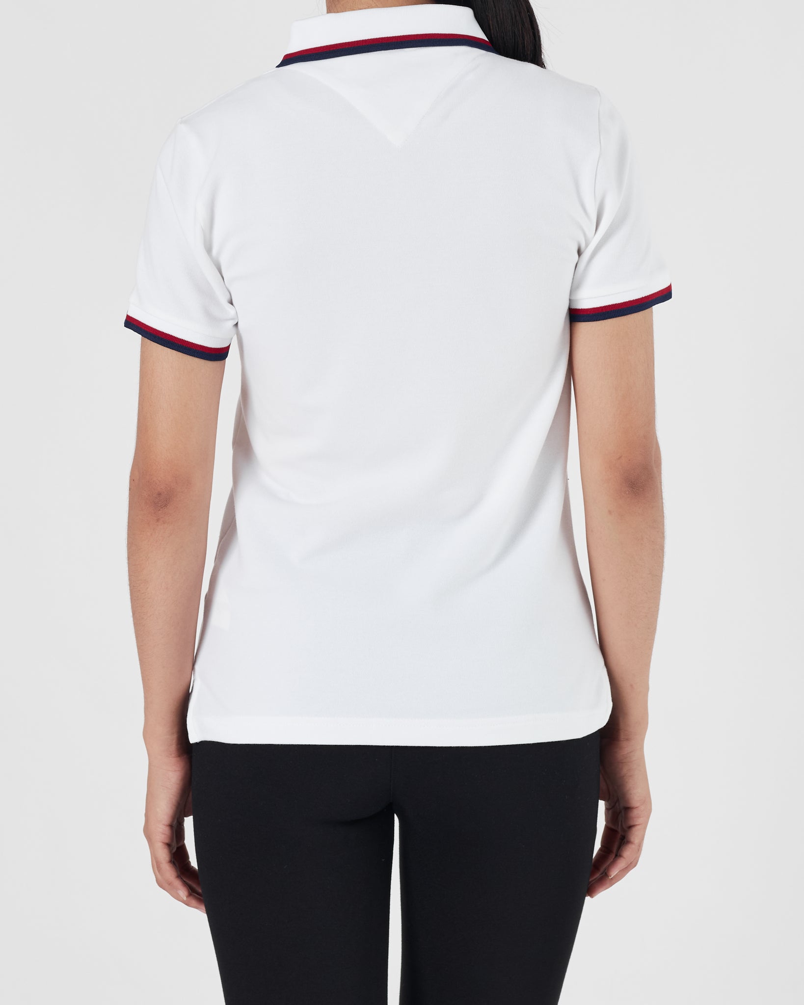 TH Flag Embroidered Lady White Polo Shirt 17.90