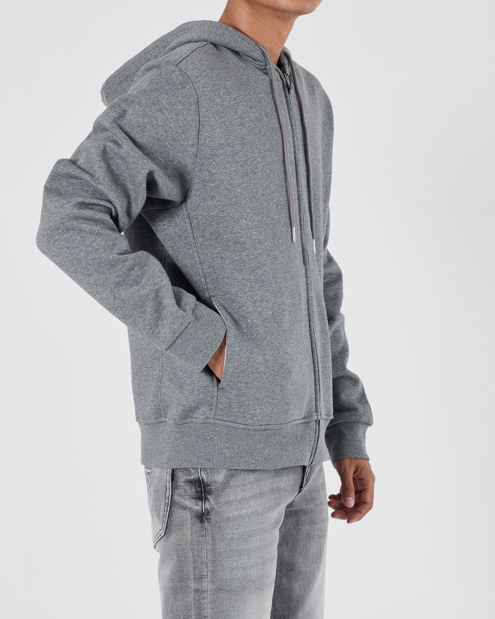 PSH Men Grey Zipped Hoodie 25.90