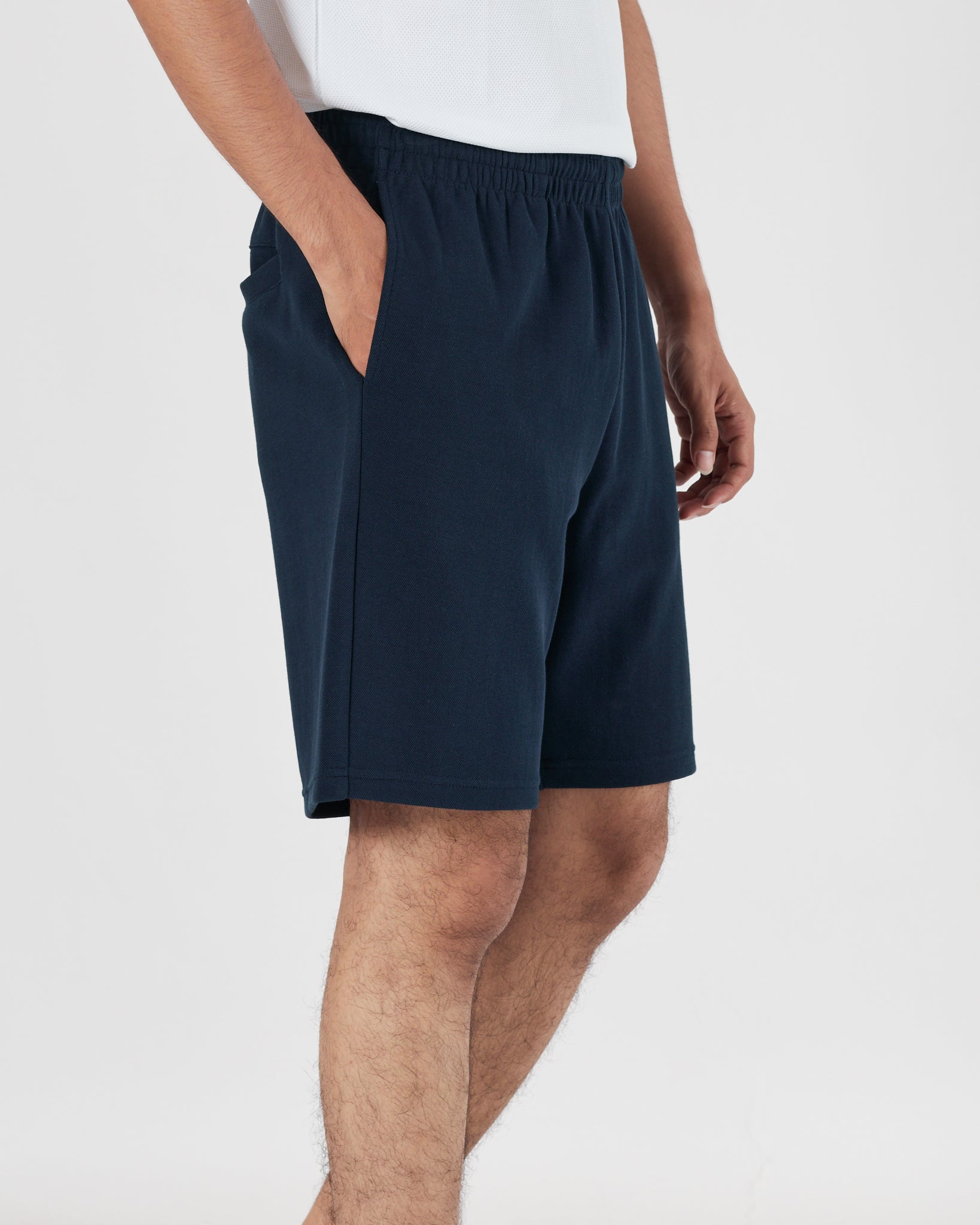 STU Logo Embroidered Men Blue Shorts 17.90