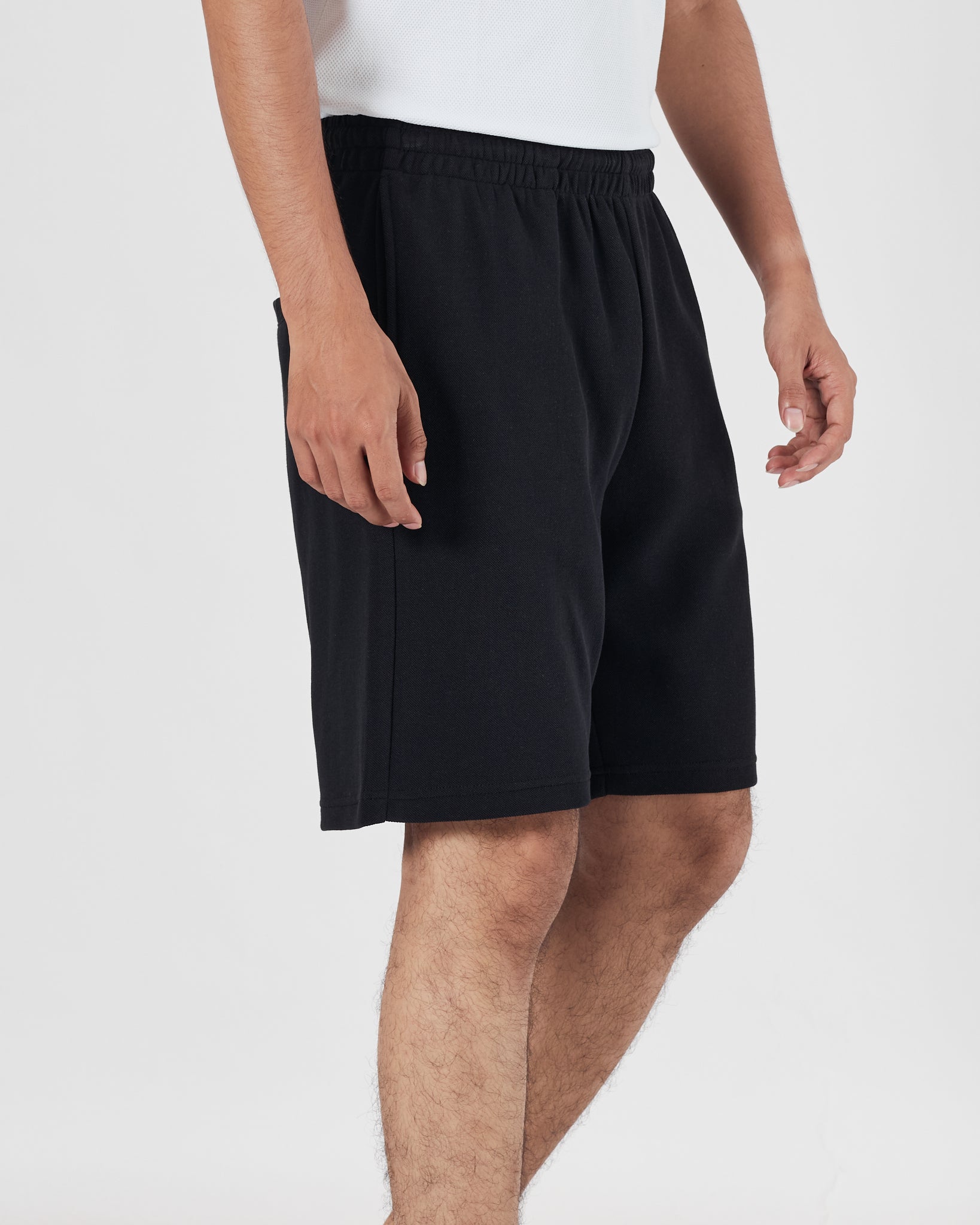 STU Logo Embroidered Men Black Shorts 17.90