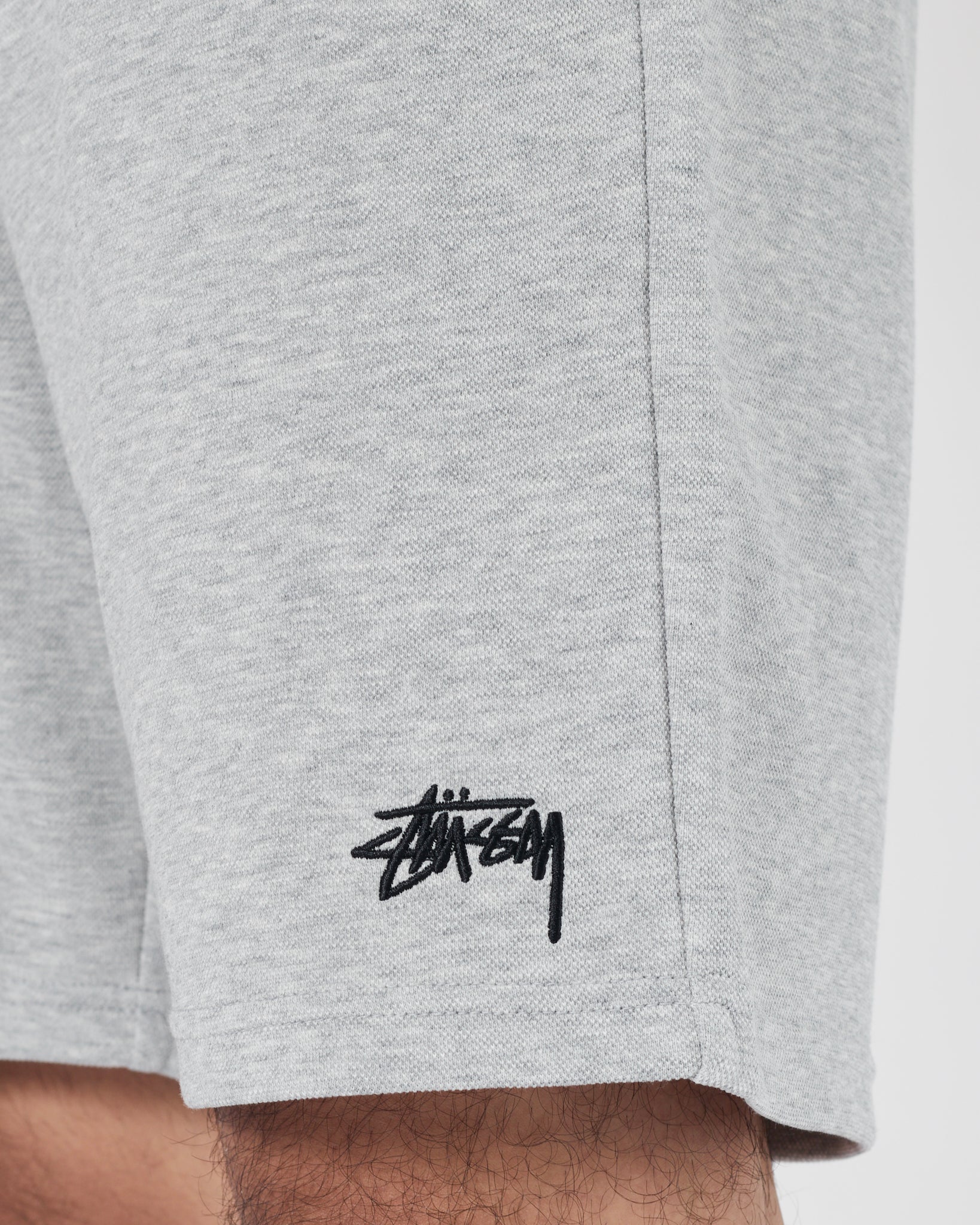 STU Logo Embroidered Men Grey Shorts 17.90