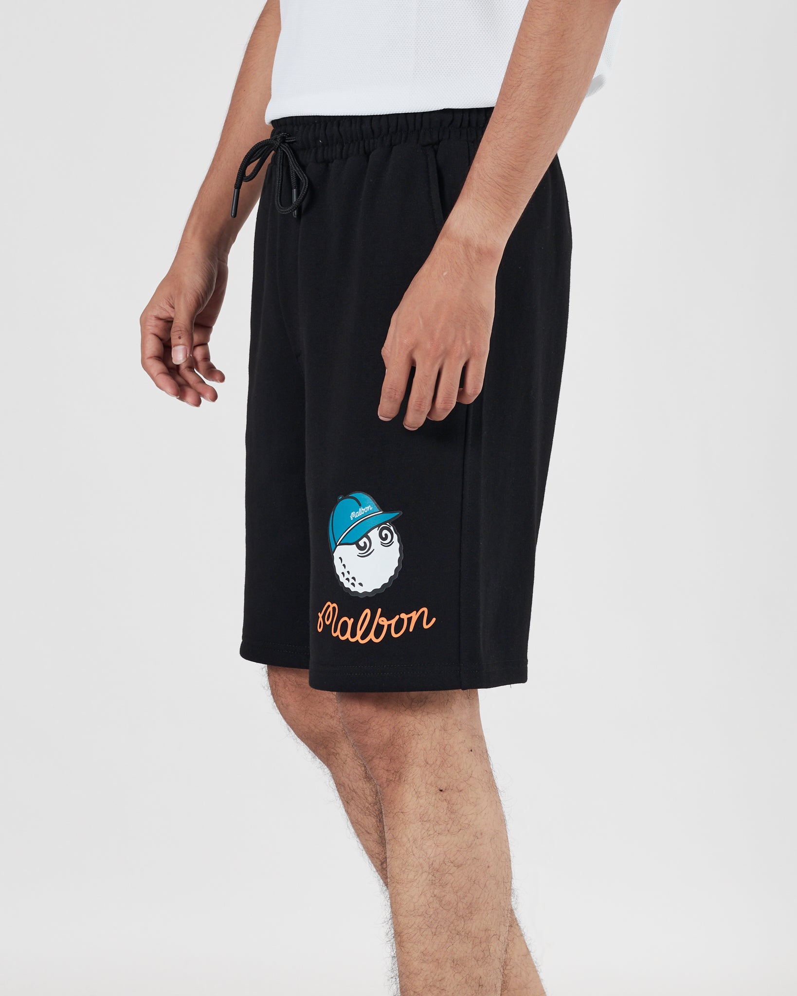 MAL Logo Printed Men Black Shorts 15.90