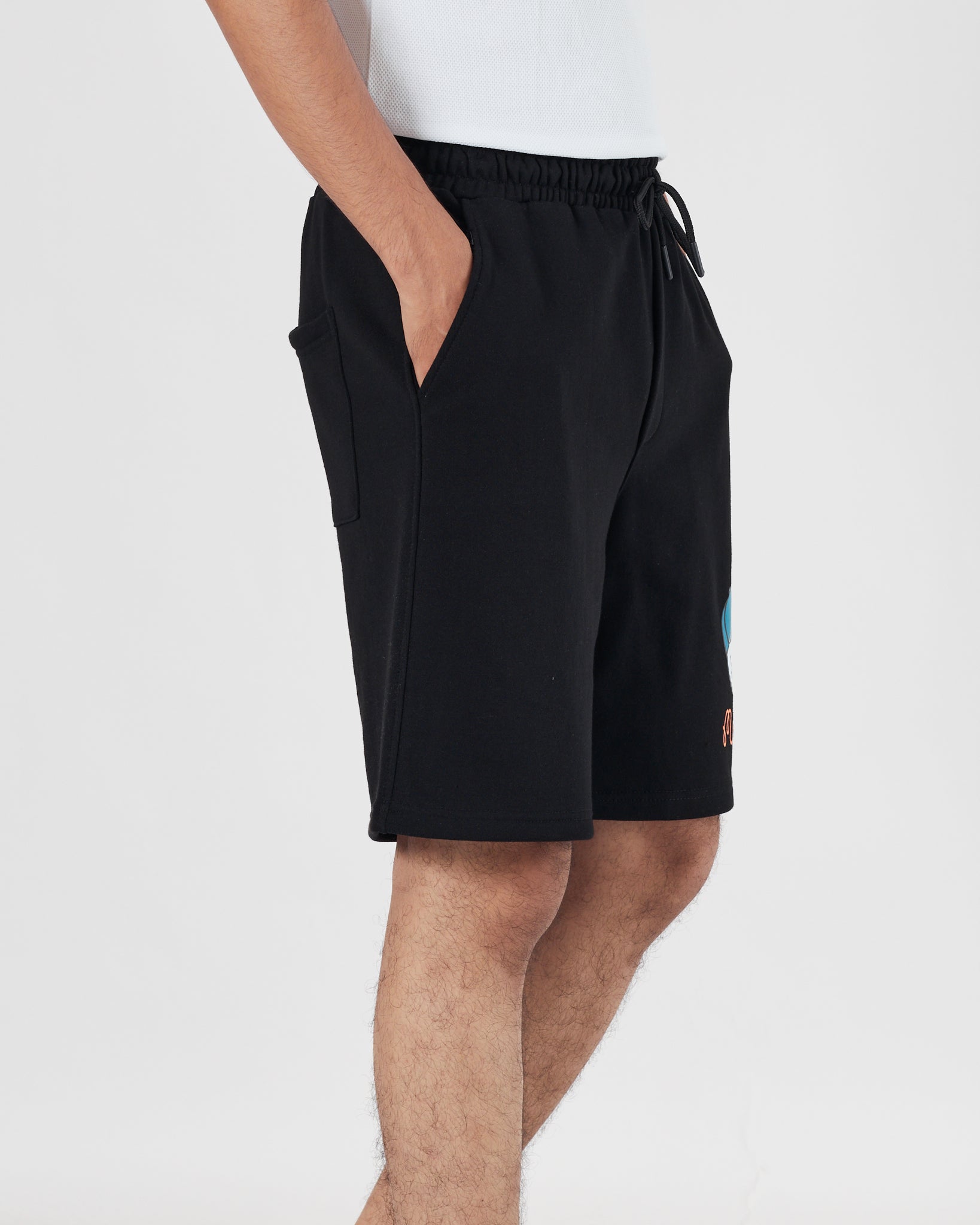 MAL Logo Printed Men Black Shorts 15.90