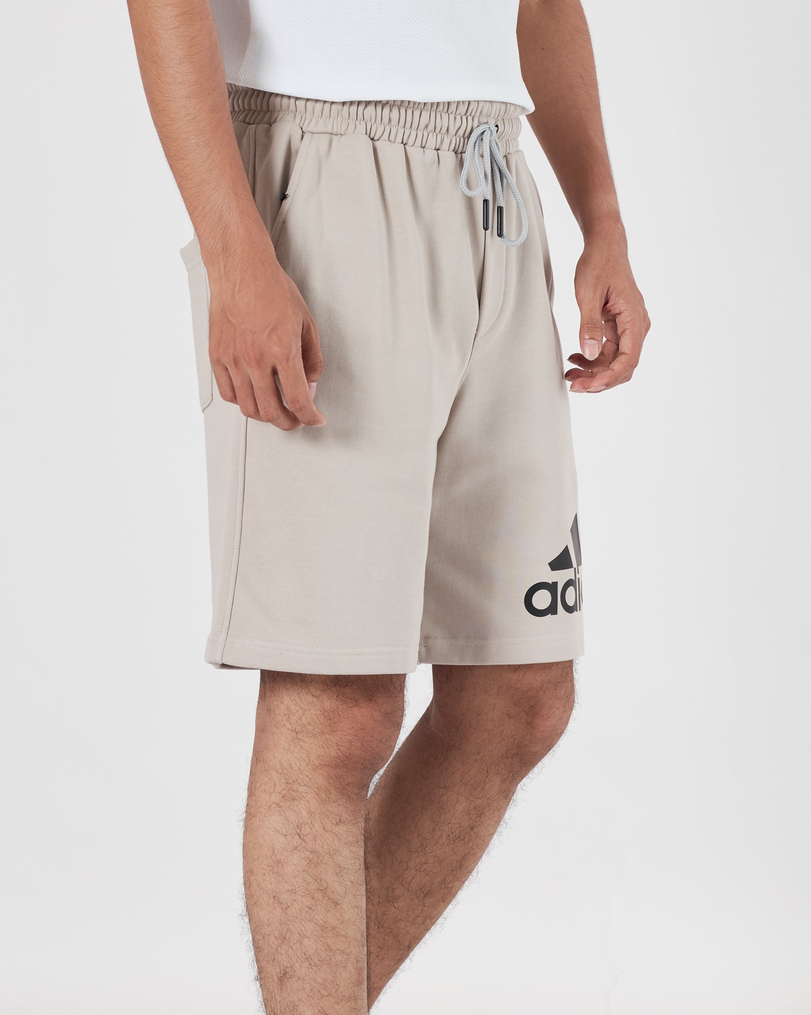 ADI Logo Printed Men Cream Shorts 15.90