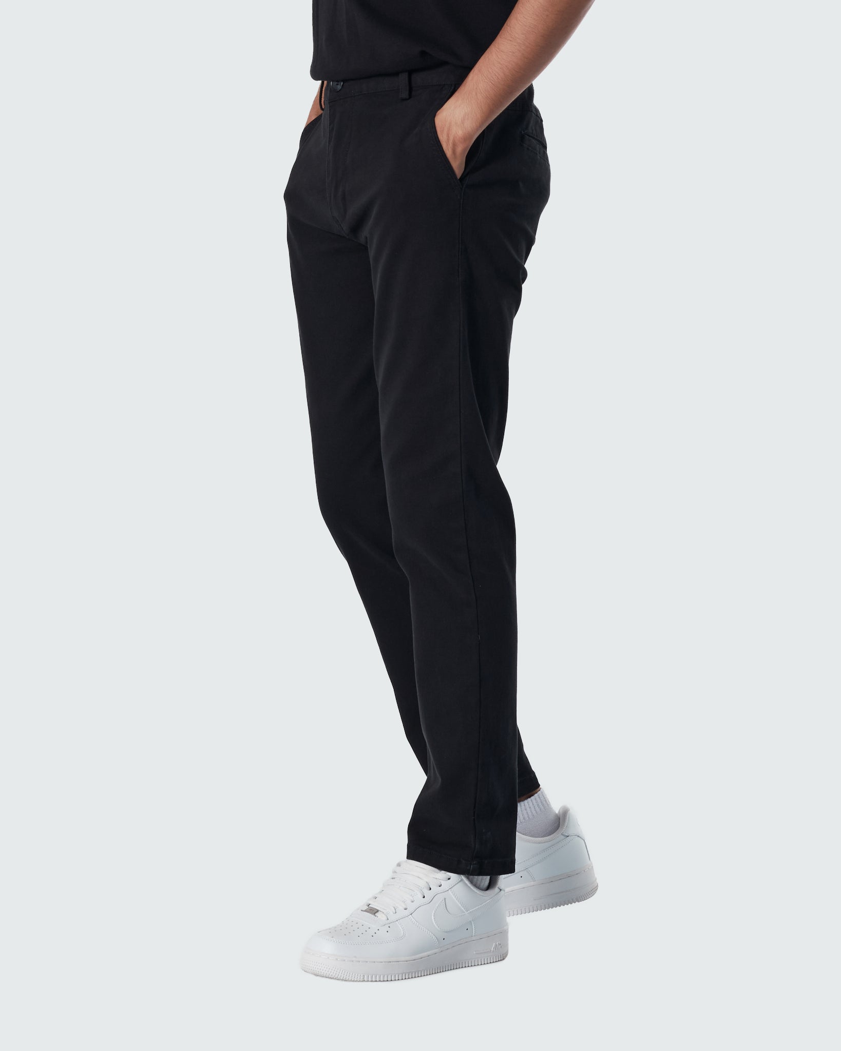 HUG Straight Fit Men Black Khaki Pants 25.90