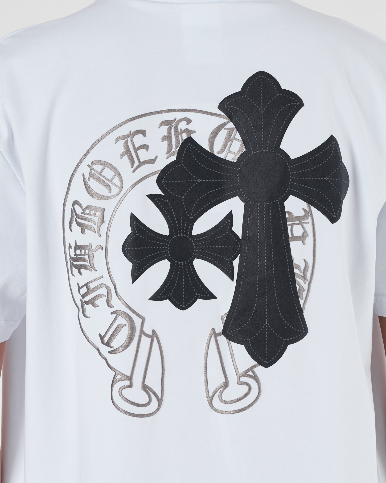 CH Cross Back Logo Printed Men White T-Shirt 15.90