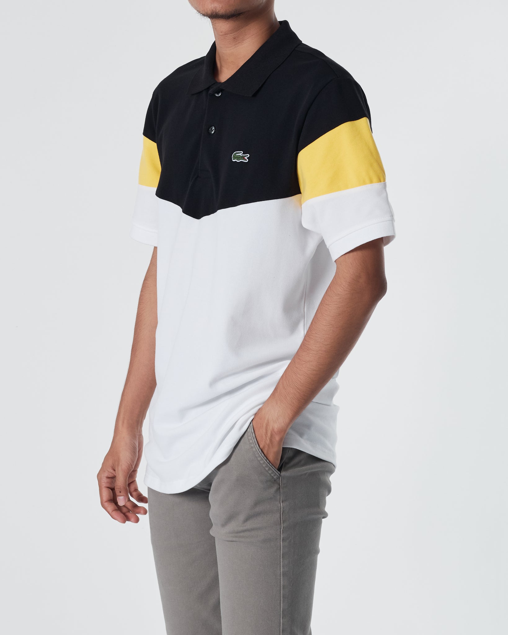 LAC Color Block Men Yellow Polo Shirt 20.90