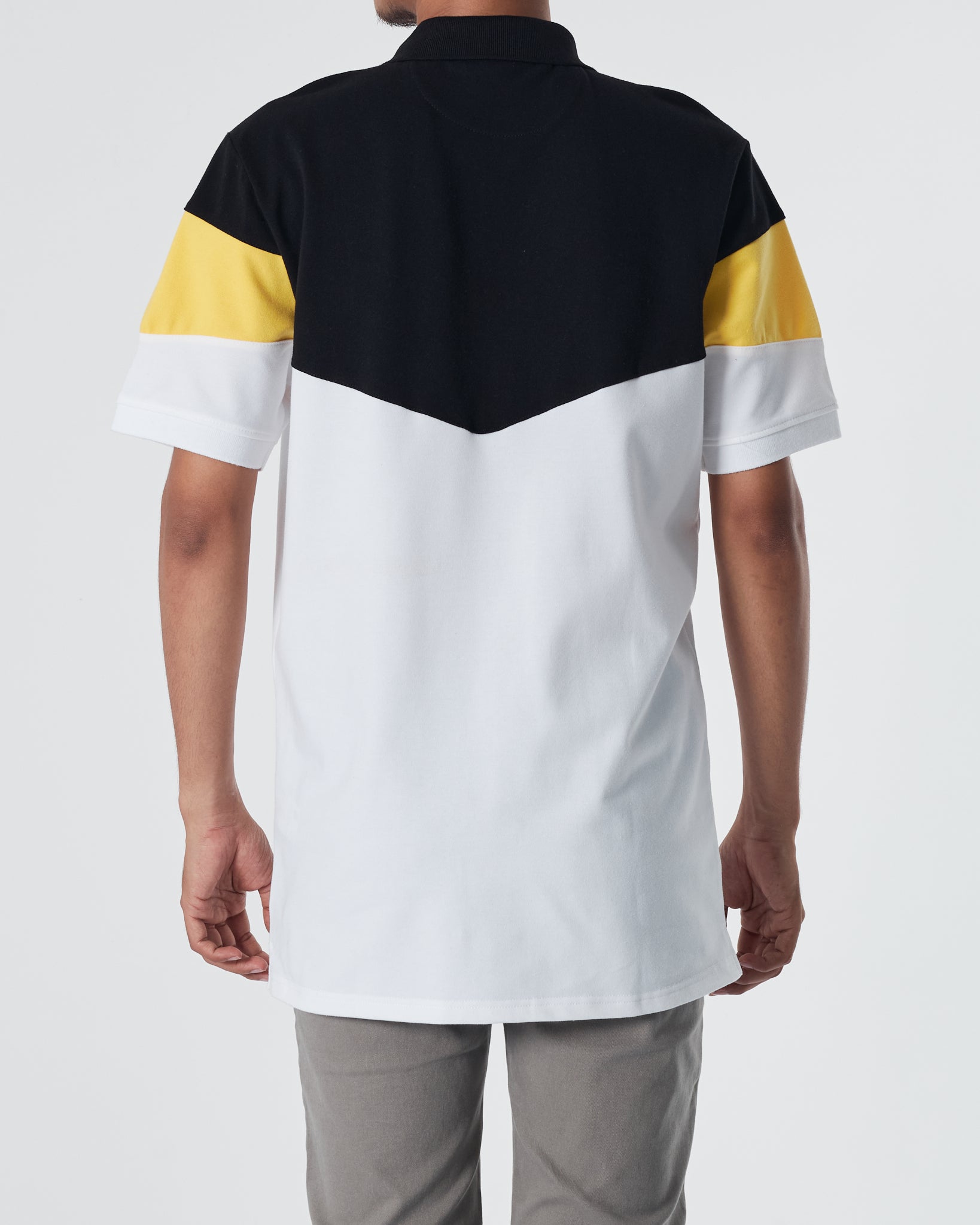 LAC Color Block Men Yellow Polo Shirt 20.90