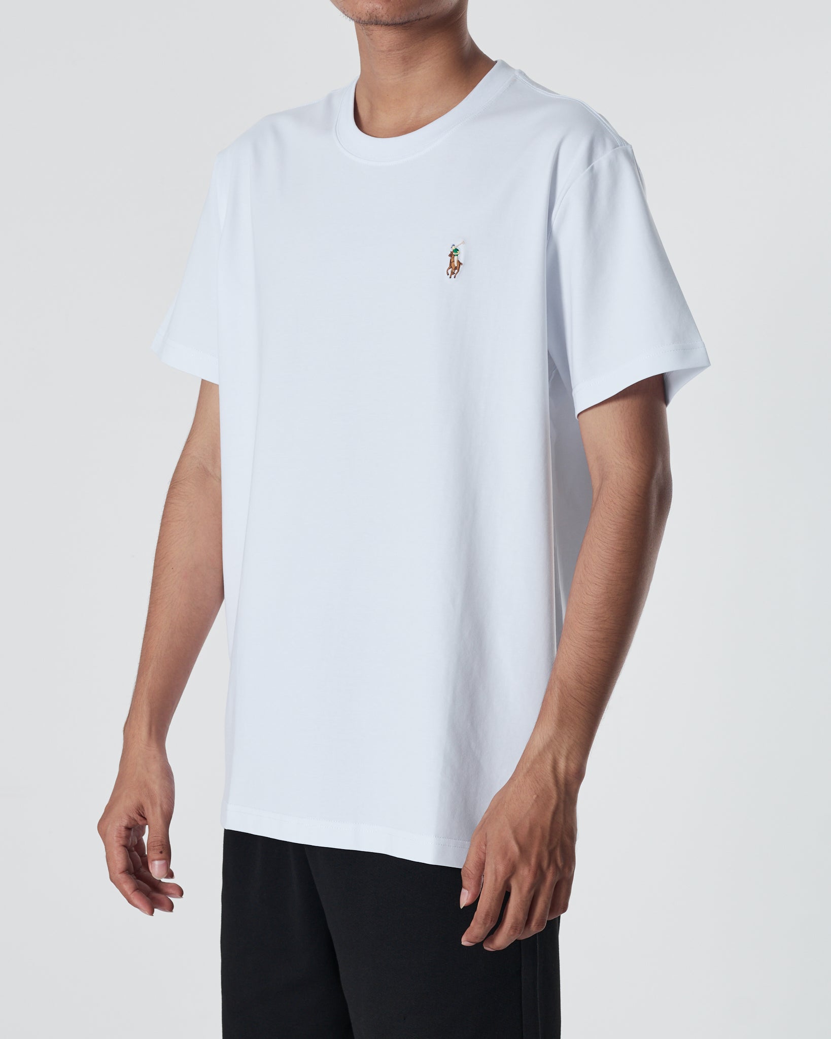 RL Plain Color Men White T-Shirt 12.90