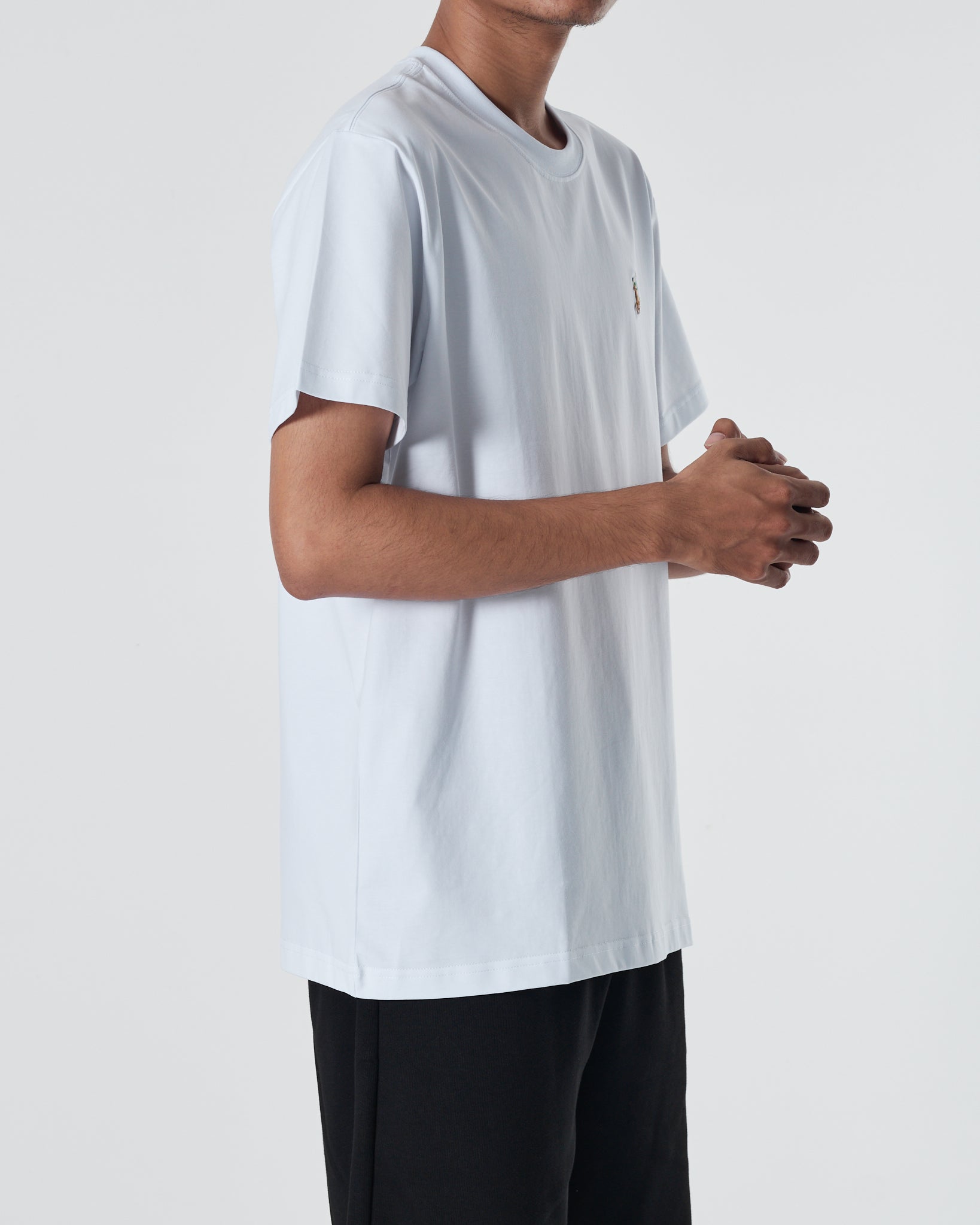 RL Plain Color Men White T-Shirt 12.90