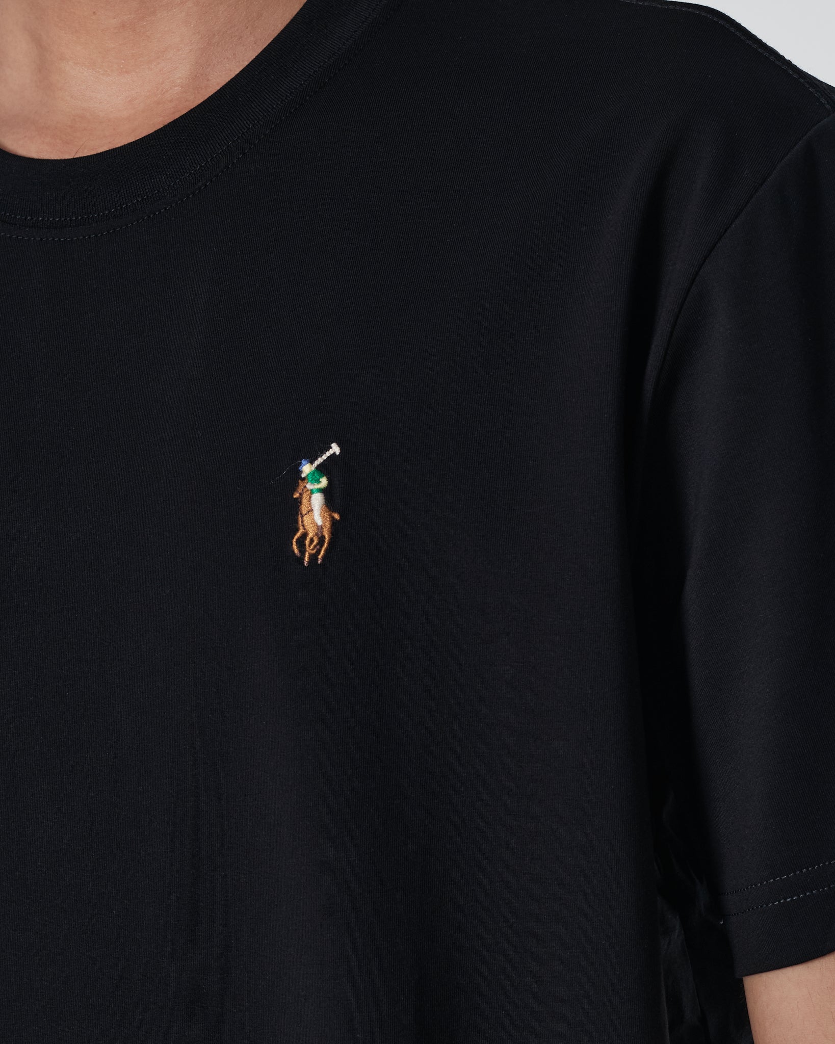 RL Plain Color Men Black T-Shirt 12.90