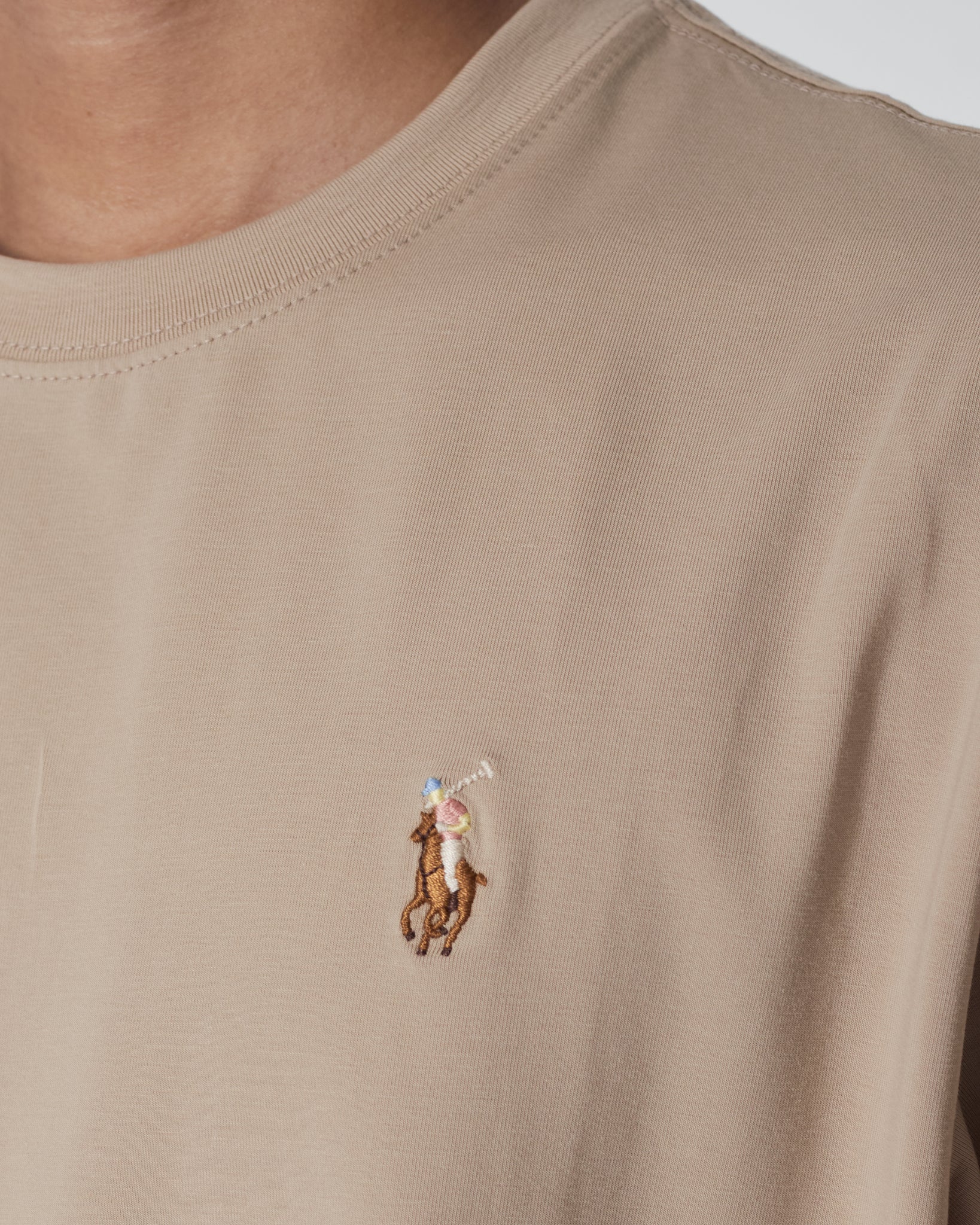 RL Plain Color Men Light Cream T-Shirt 12.90