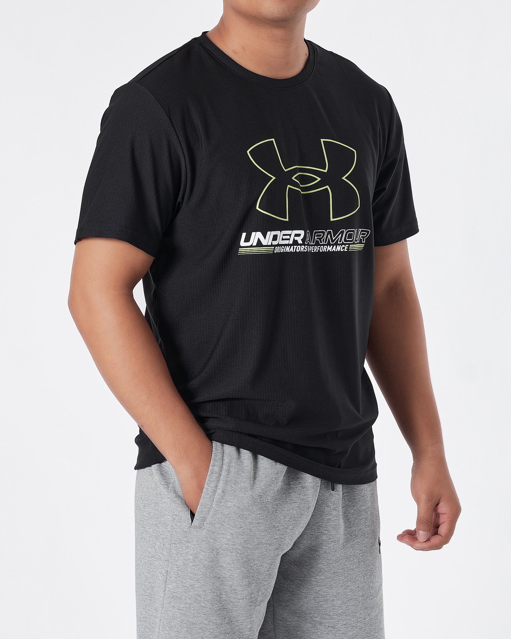 UA Logo Printed Men Sport Black T-Shirt 12.90