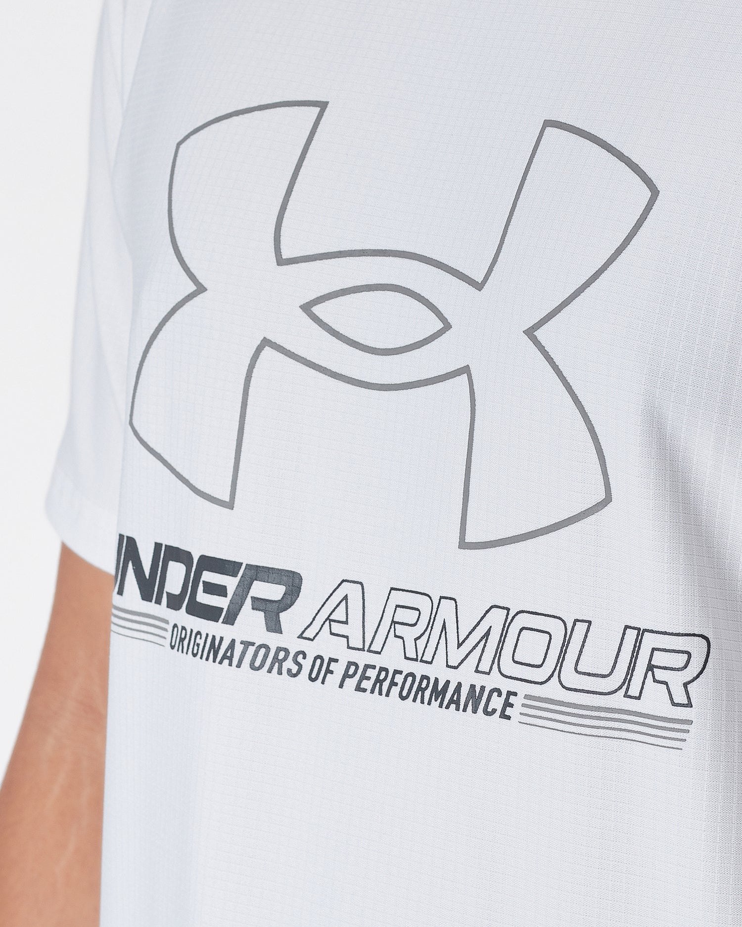 UA Logo Printed Men Sport White T-Shirt 12.90