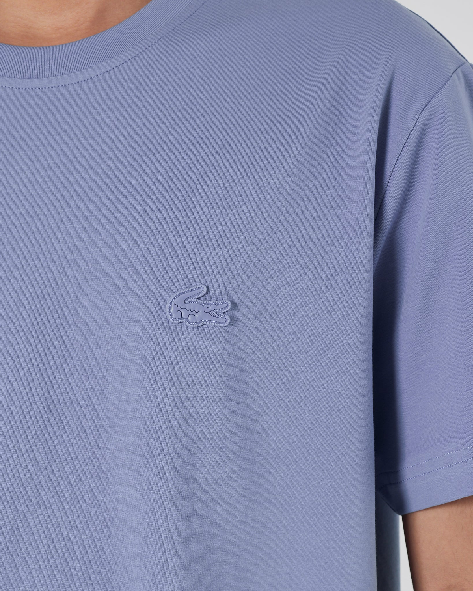 LAC Plain Color Men Light Purple T-Shirt 14.90