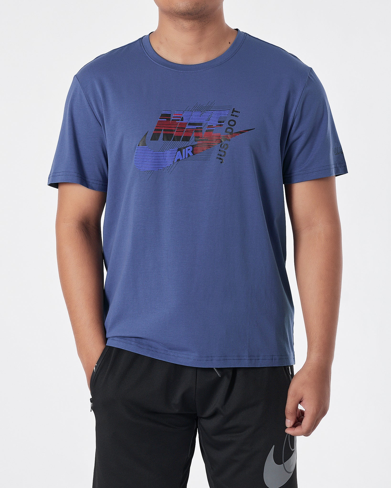 NIK Just Do It Logo Ptinted Men Blue T-Shirt 13.90