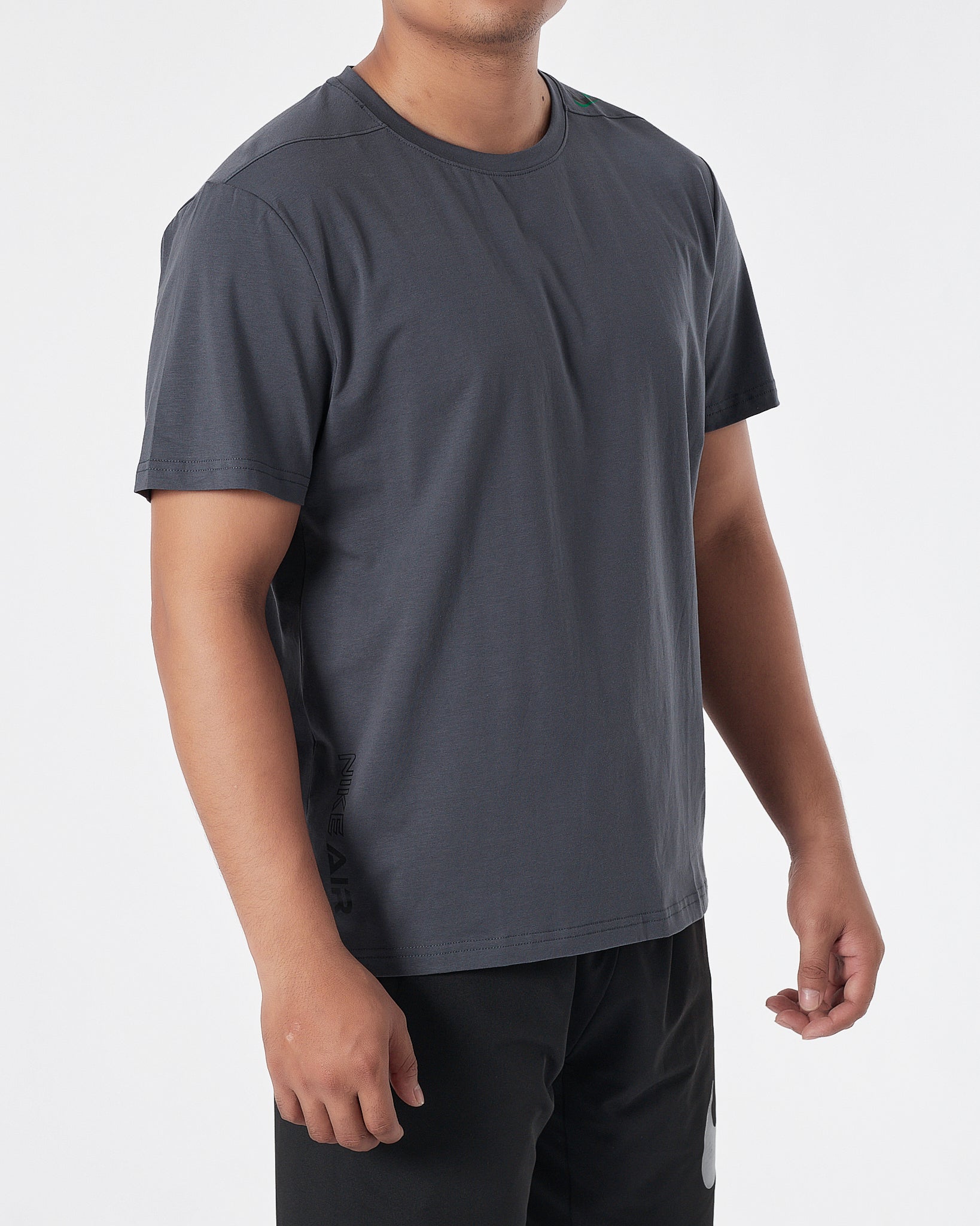 NIK Swooh Shoulder Printed Men Dark Grey T-Shirt 13.50