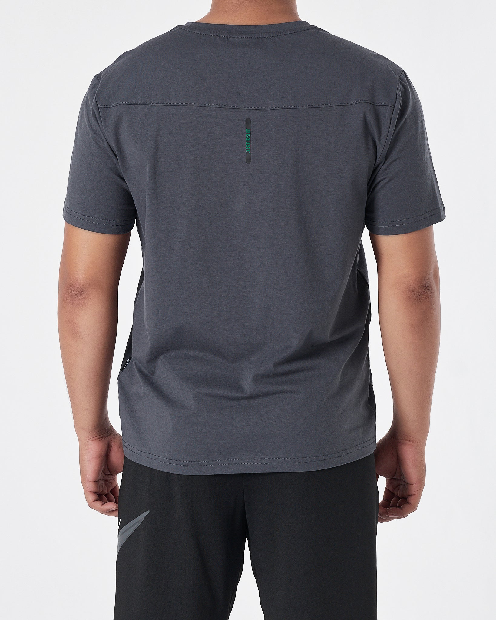 NIK Swooh Shoulder Printed Men Dark Grey T-Shirt 13.50