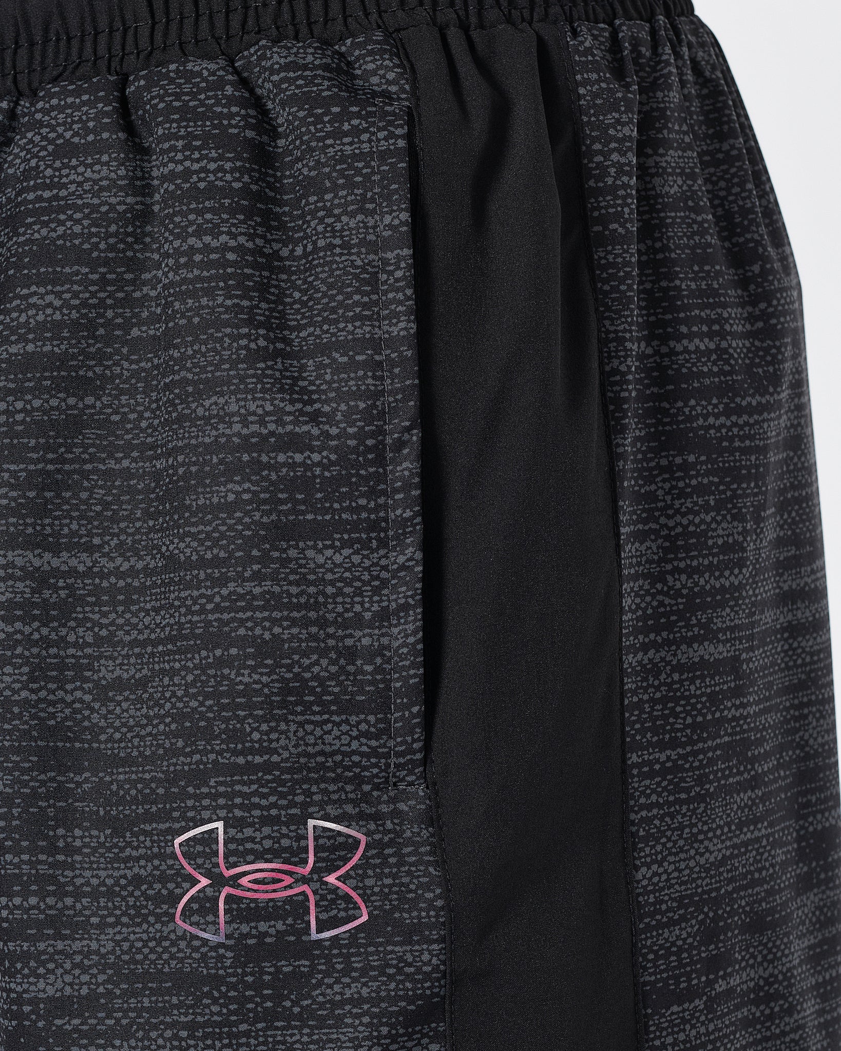 UA Left Logo Printed Men Dark Grey Track Shorts 12.90