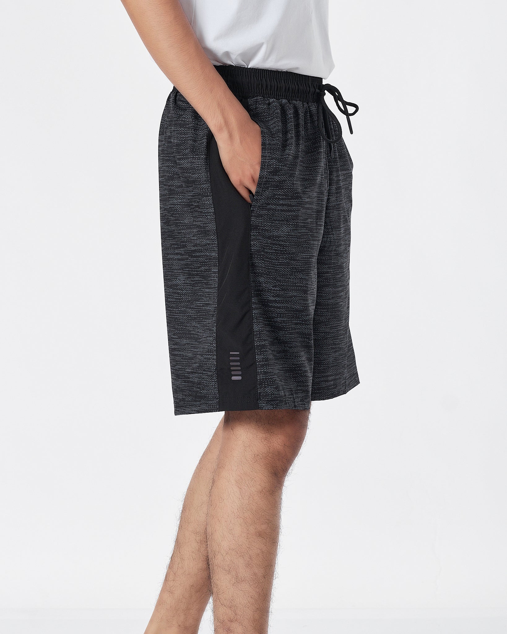 UA Left Logo Printed Men Dark Grey Track Shorts 12.90