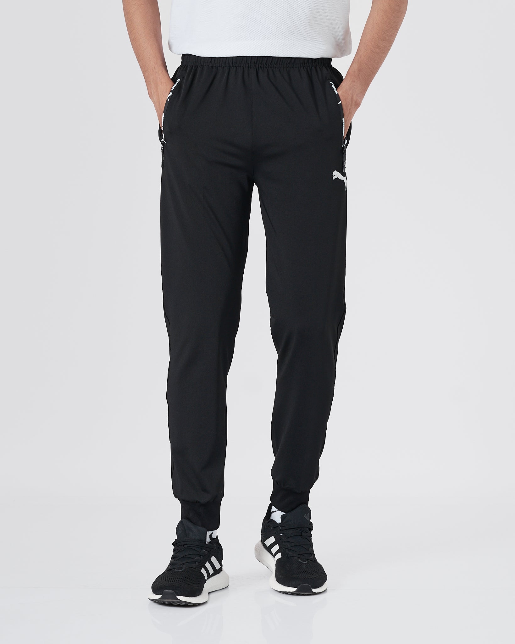 PUM Logo Embroidered Men Black Track Pants 14.90
