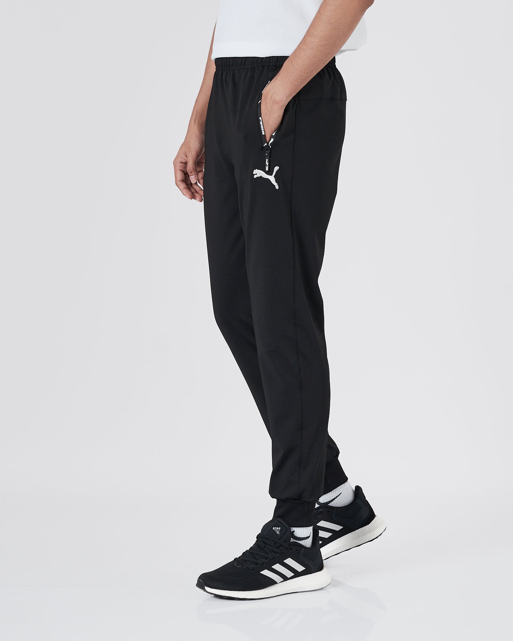 PUM Logo Embroidered Men Black Track Pants 14.90