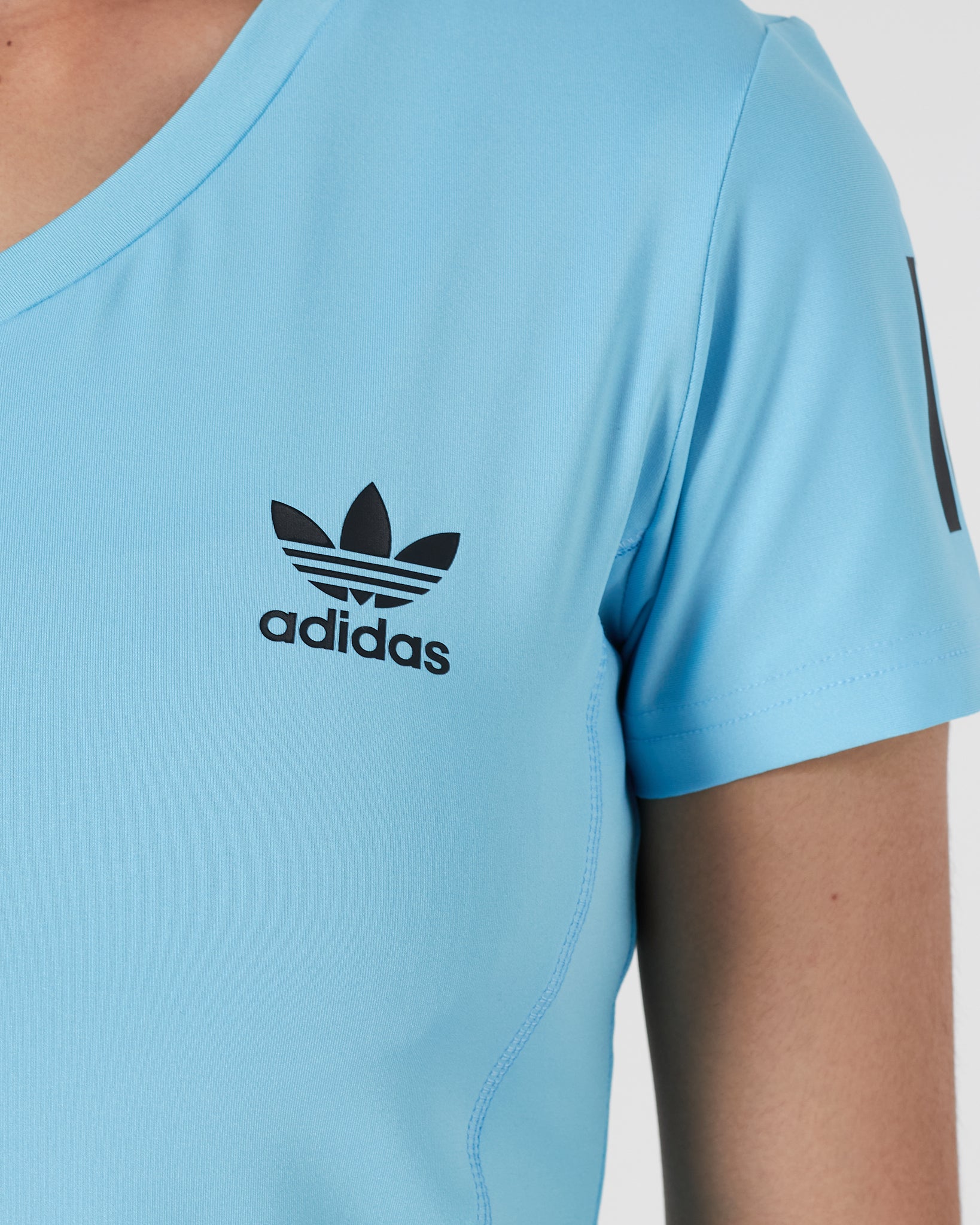 ADI V Neck Lady Light Blue T-Shirt 12.90