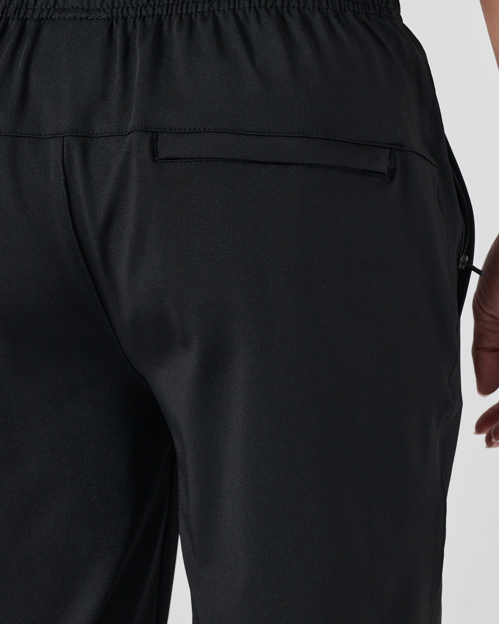 NIK Swooh Logo Embroidered Men Black Track Pants 15.90