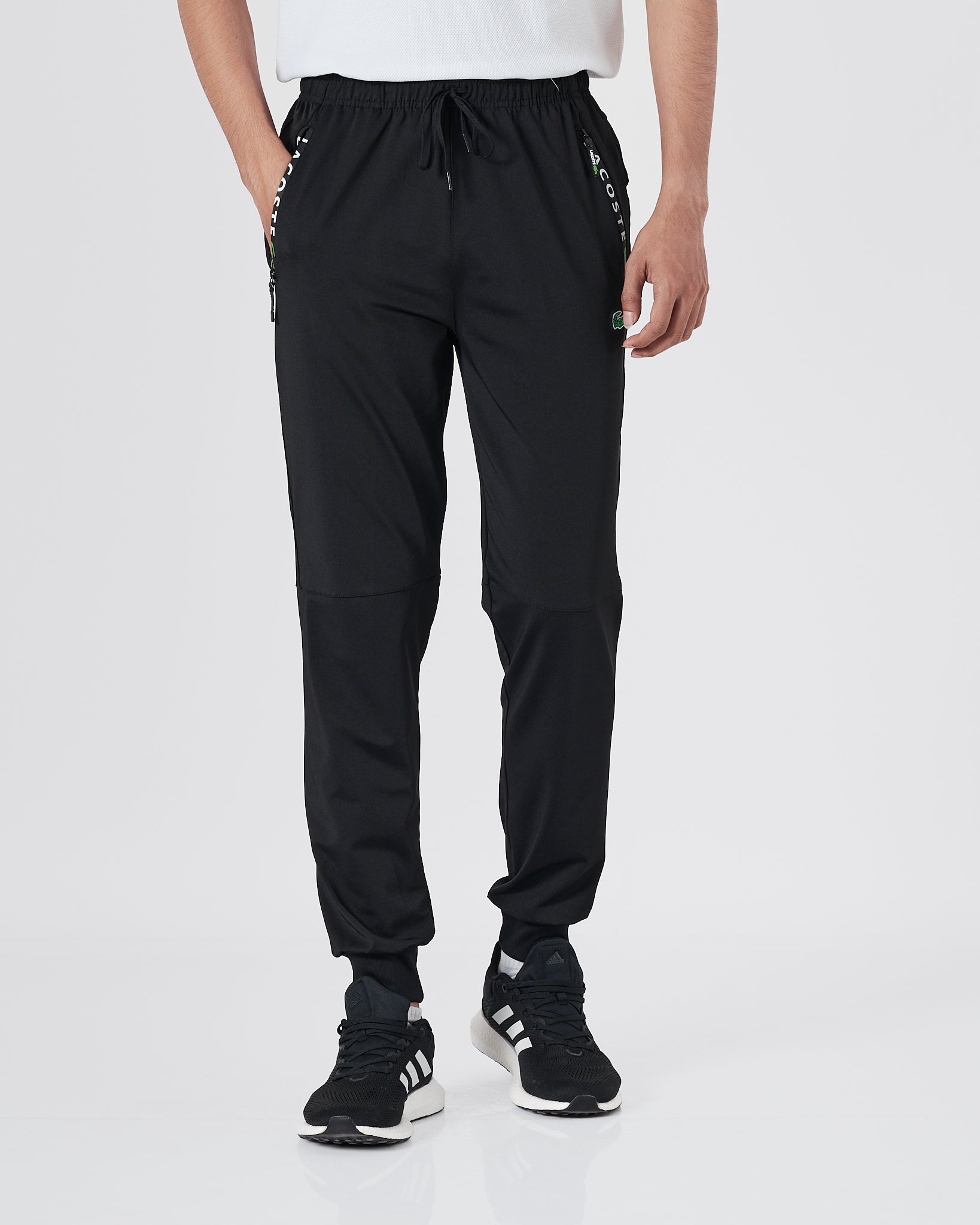 LAC Logo Embroidered Men Black Track Pants 17.90