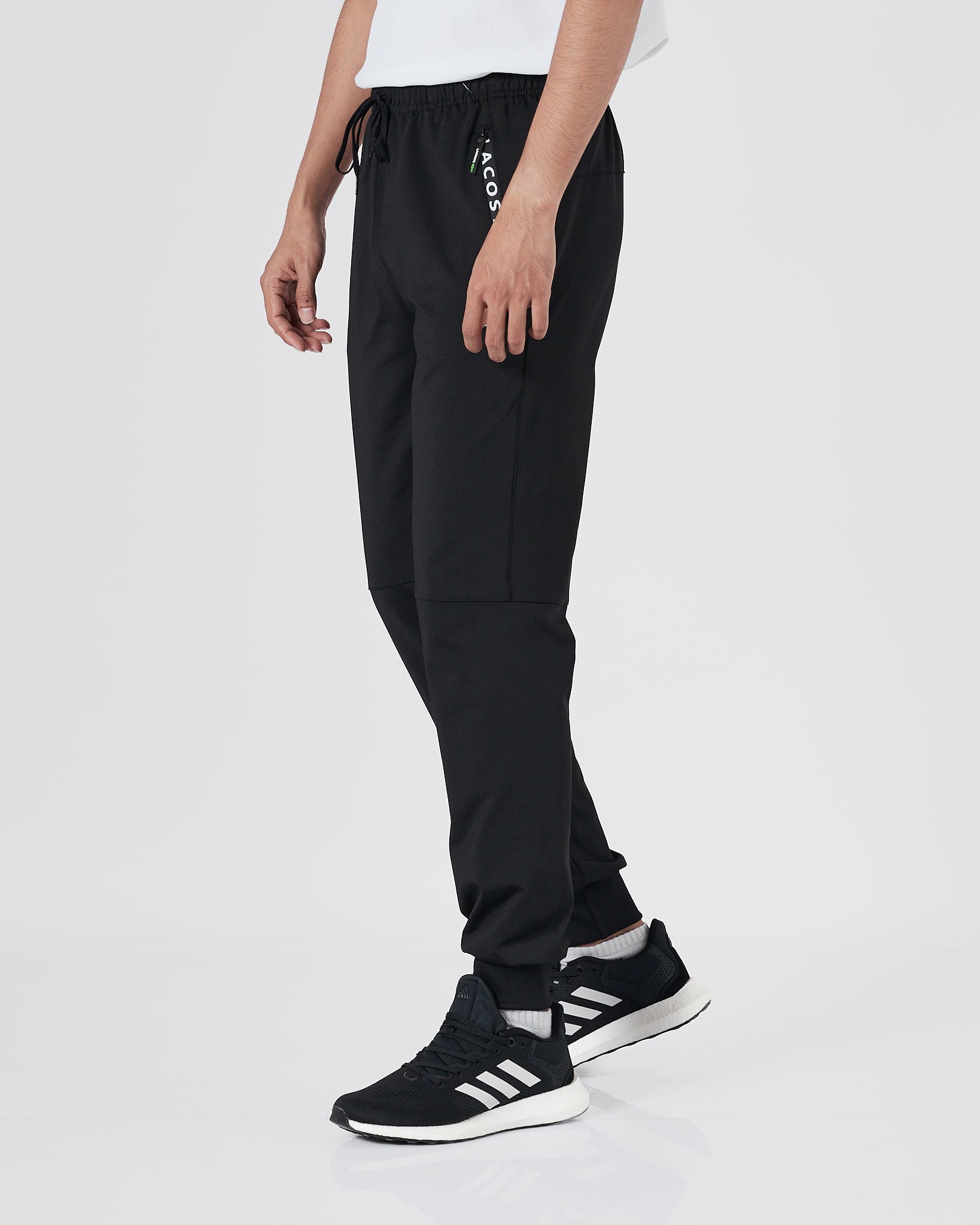 LAC Logo Embroidered Men Black Track Pants 17.90